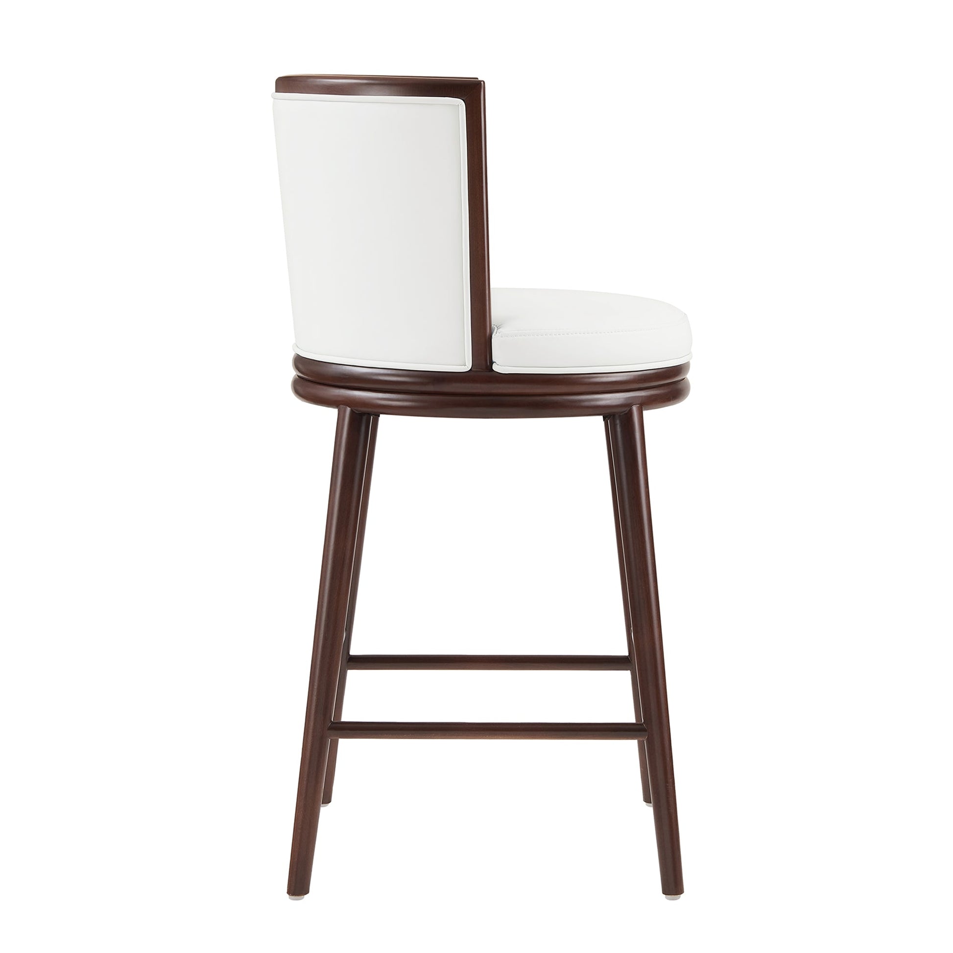 Evalyn Barstool in White (set of 2) - Ornate Home