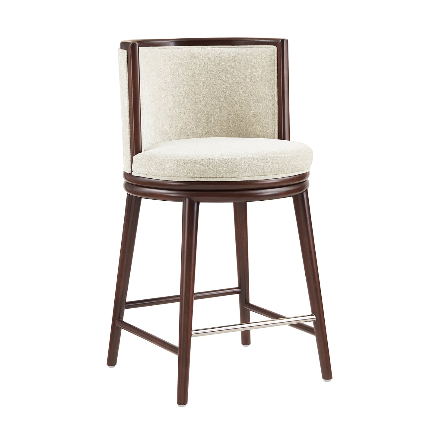 Evalyn Counter Stool in Cream (set of 2) - Ornate Home