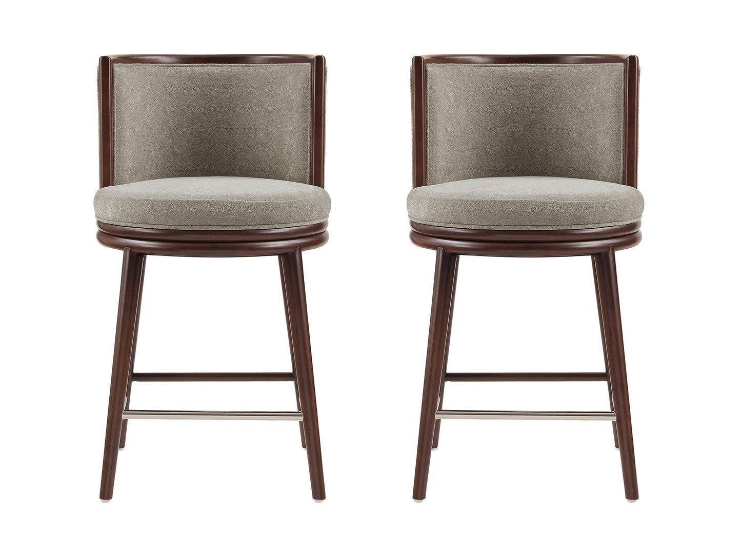 Evalyn Counter Stool in Dove (set of 2) - Ornate Home