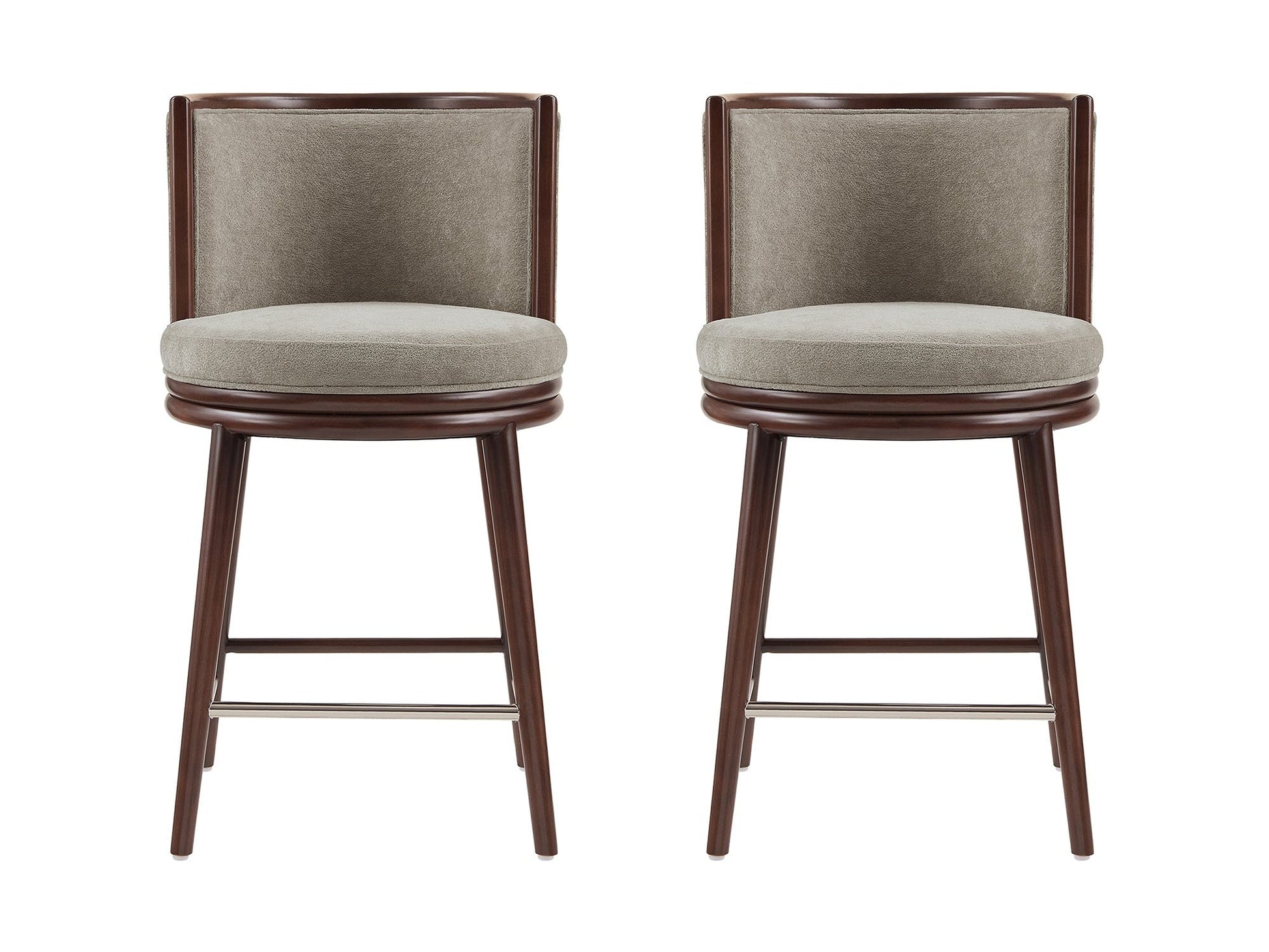 Evalyn Counter Stool in Dove (set of 2) - Ornate Home