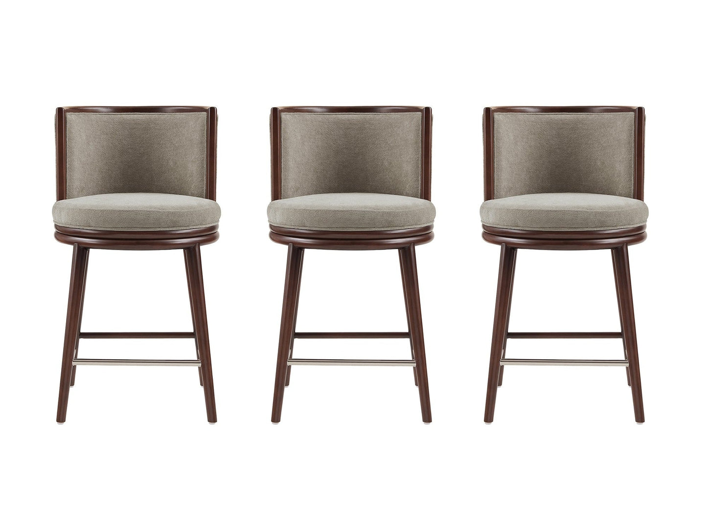 Evalyn Counter Stool in Dove (set of 3) - Ornate Home