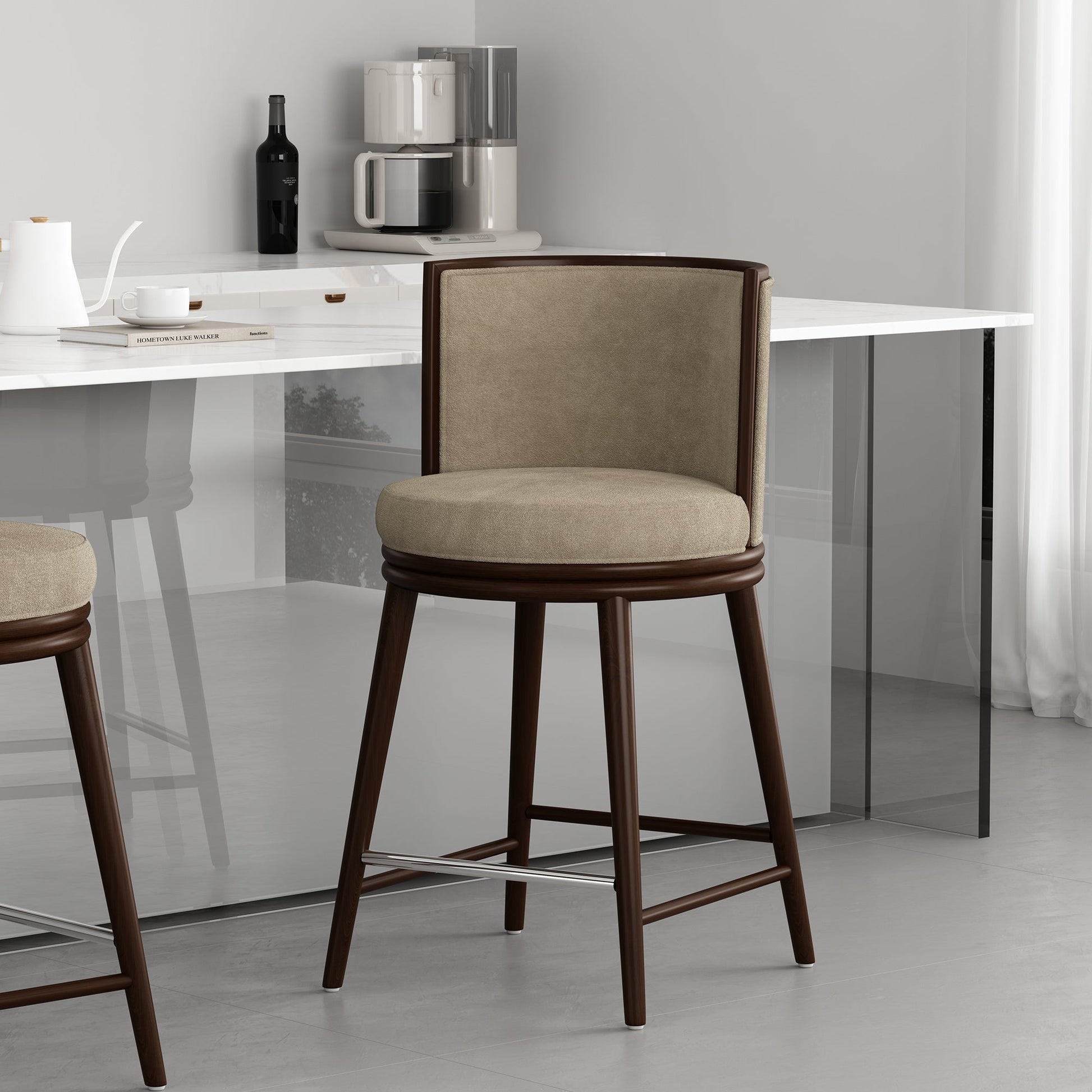 Evalyn Counter Stool in Natural - Ornate Home