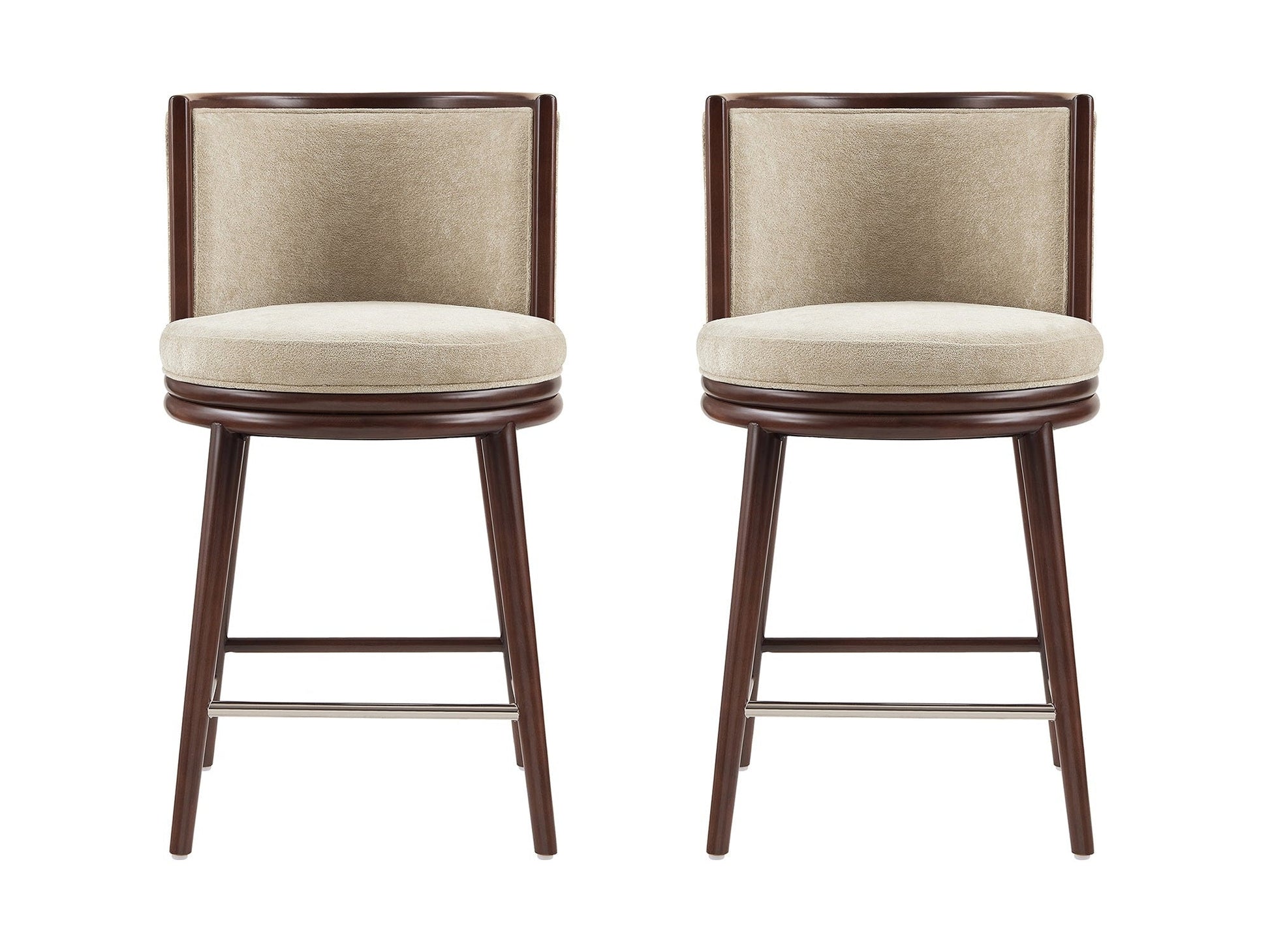 Evalyn Counter Stool in Natural (set of 2) - Ornate Home