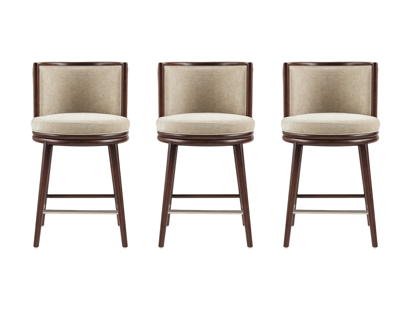 Evalyn Counter Stool in Natural (set of 3) - Ornate Home