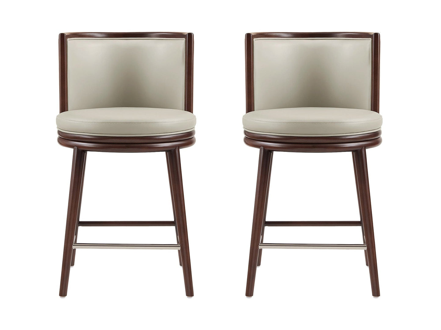 Evalyn Counter Stool in Stone (set of 2) - Ornate Home