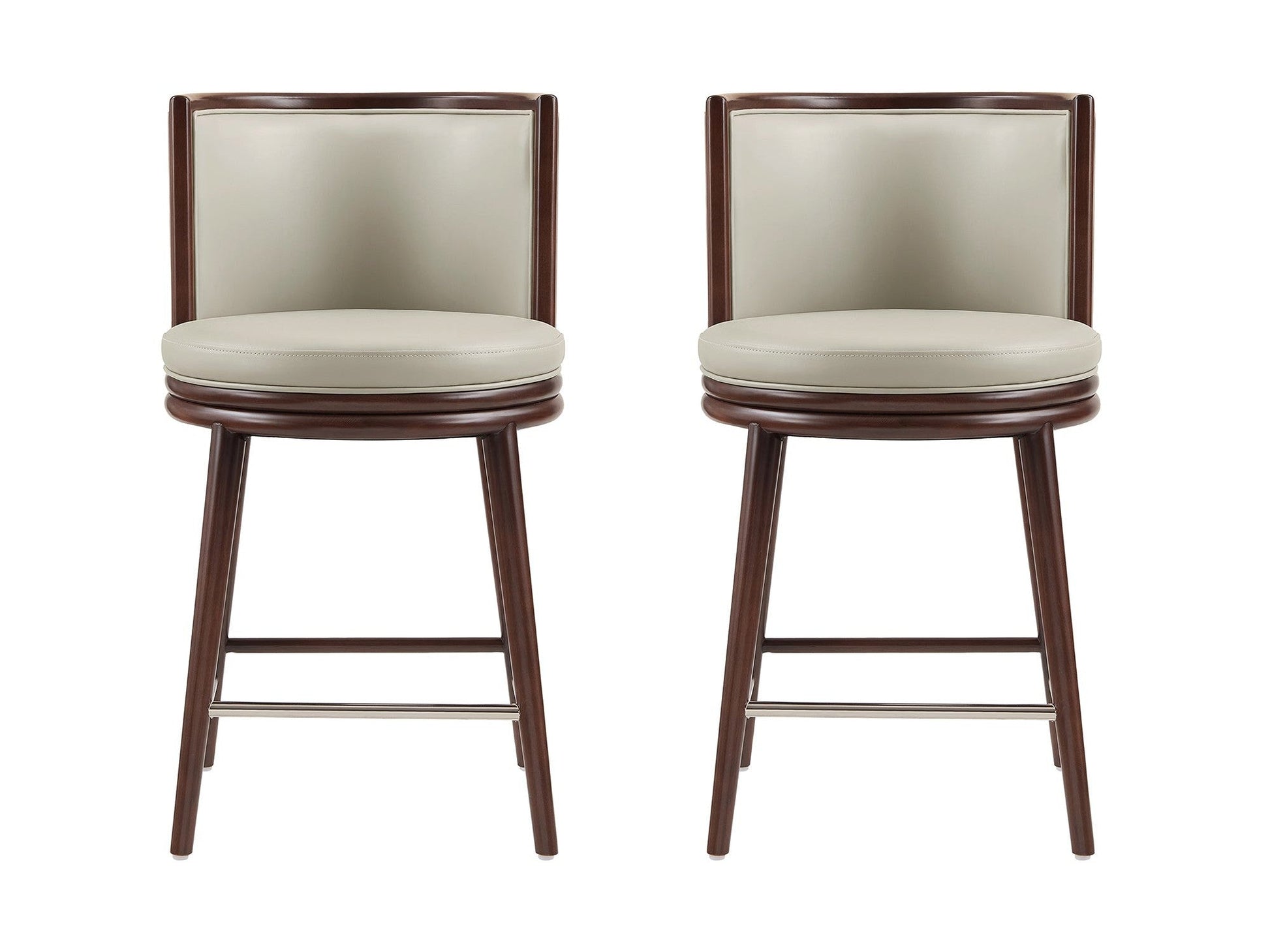 Evalyn Counter Stool in Stone (set of 2) - Ornate Home