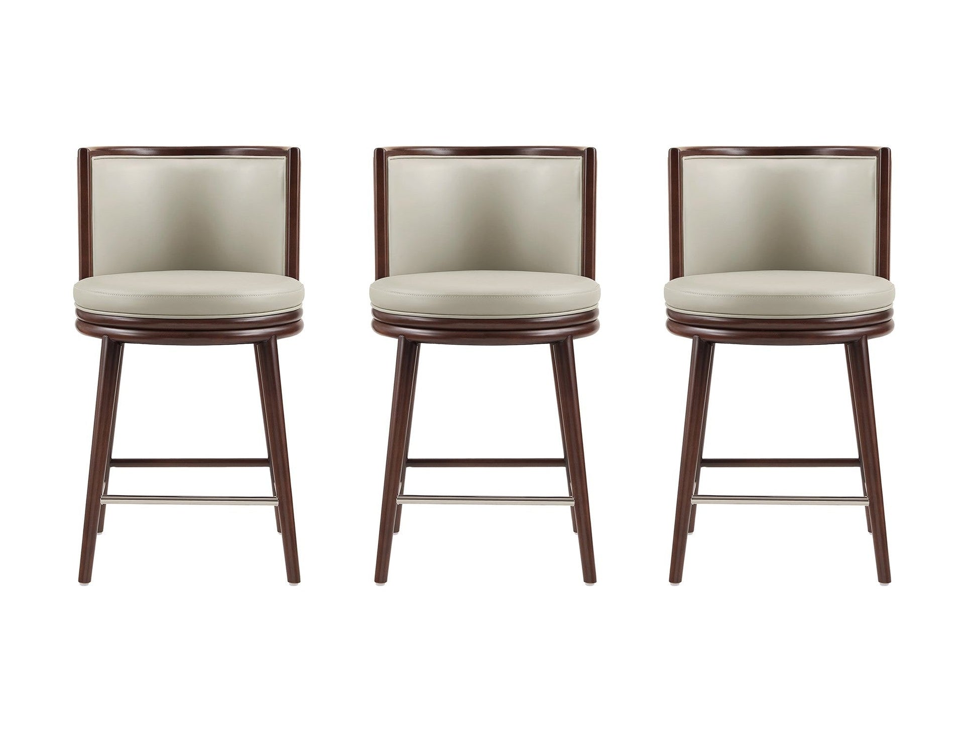 Evalyn Counter Stool in Stone (set of 3) - Ornate Home