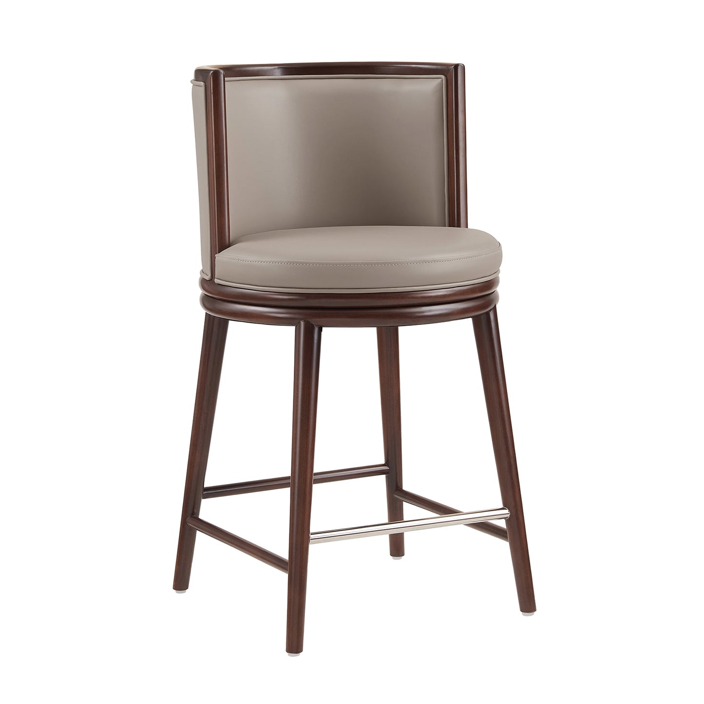 Evalyn Counter Stool in Taupe (set of 2) - Ornate Home