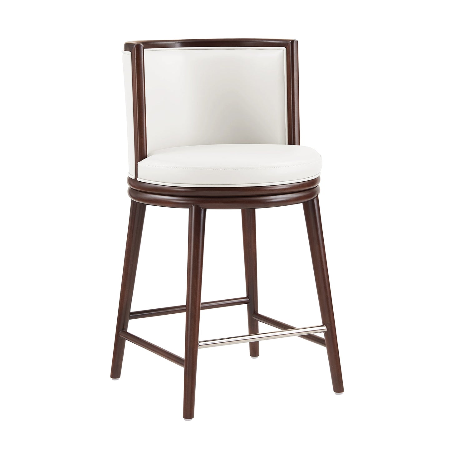 Evalyn Counter Stool in White (set of 2) - Ornate Home