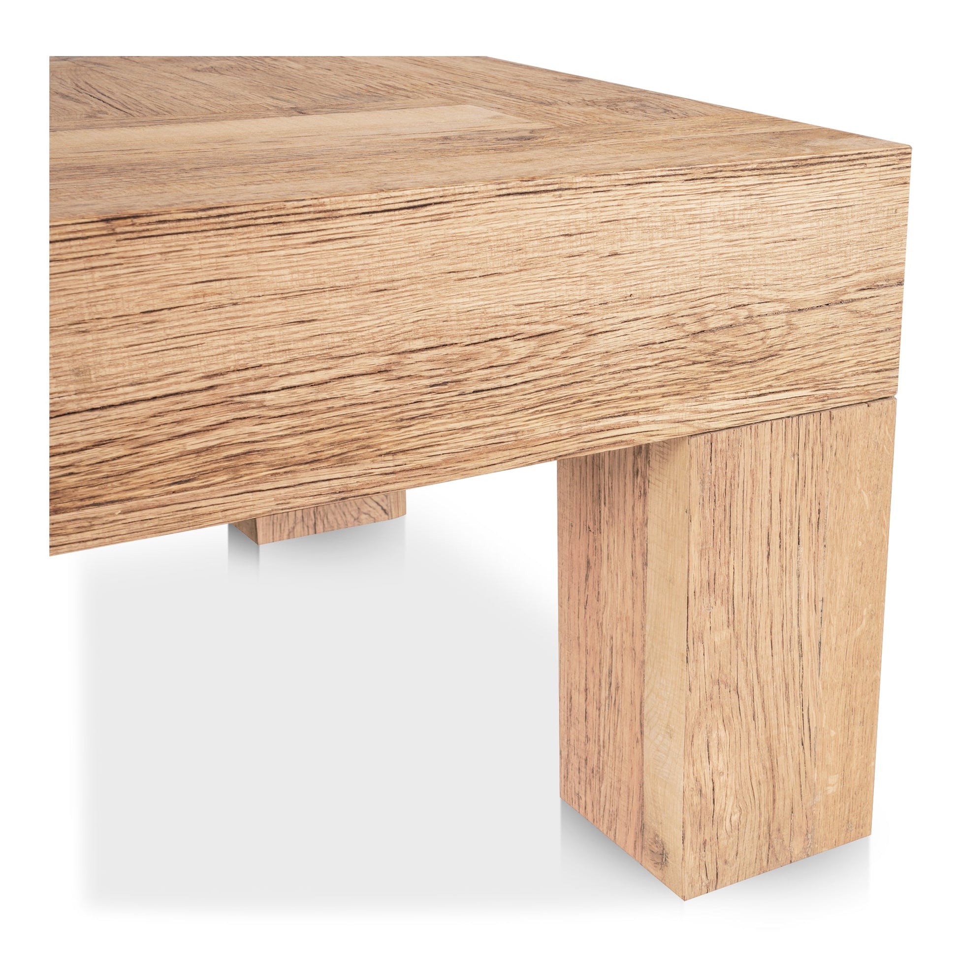 Evander Aged Oak Rectangle Coffee Table - Ornate Home