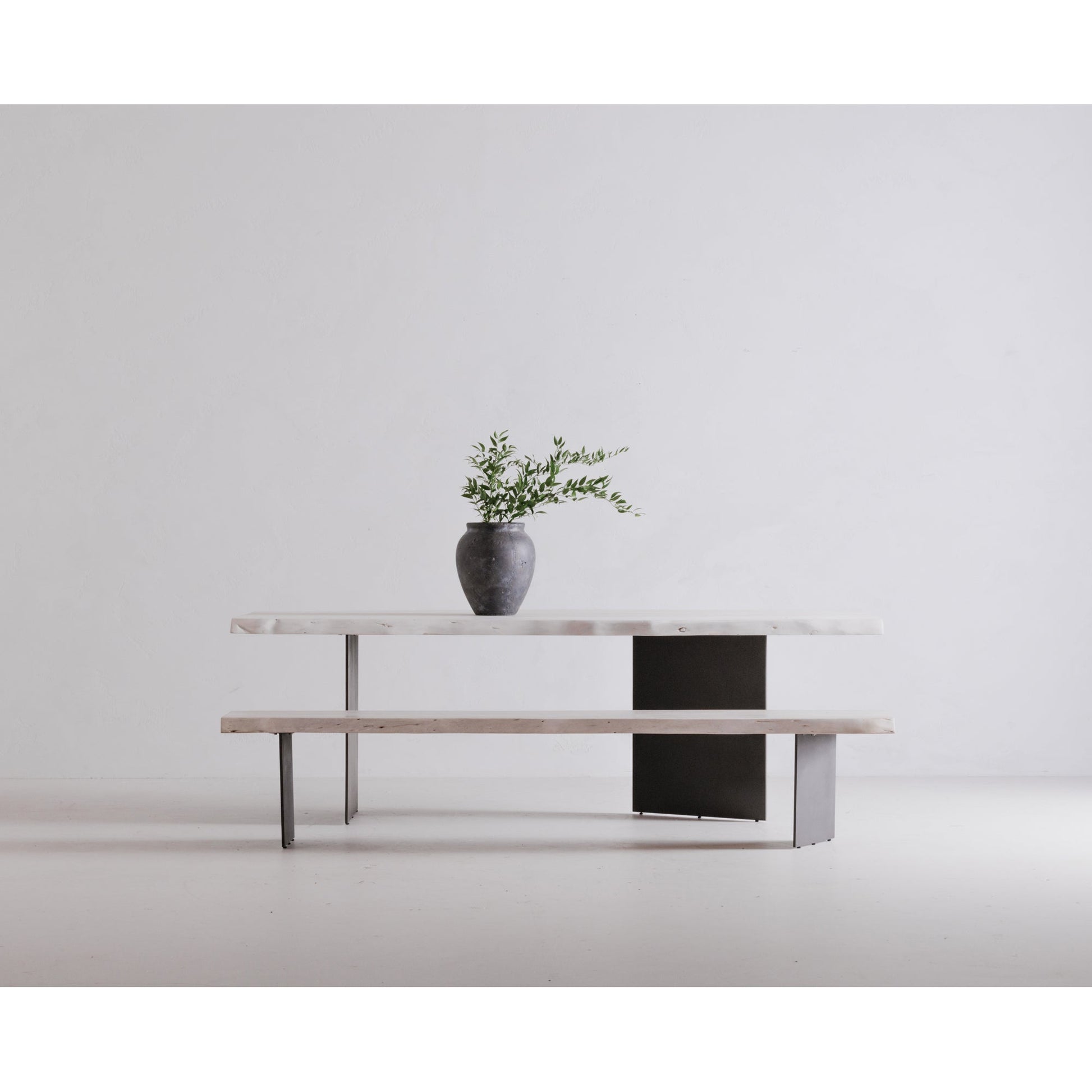 Evans White Dining Bench - Ornate Home