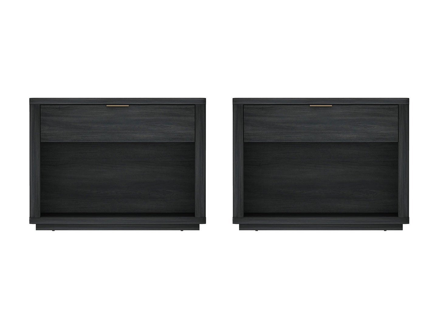Evelyn 32" Nightstand 2.0 in Charcoal Grey (set of 2) - Ornate Home