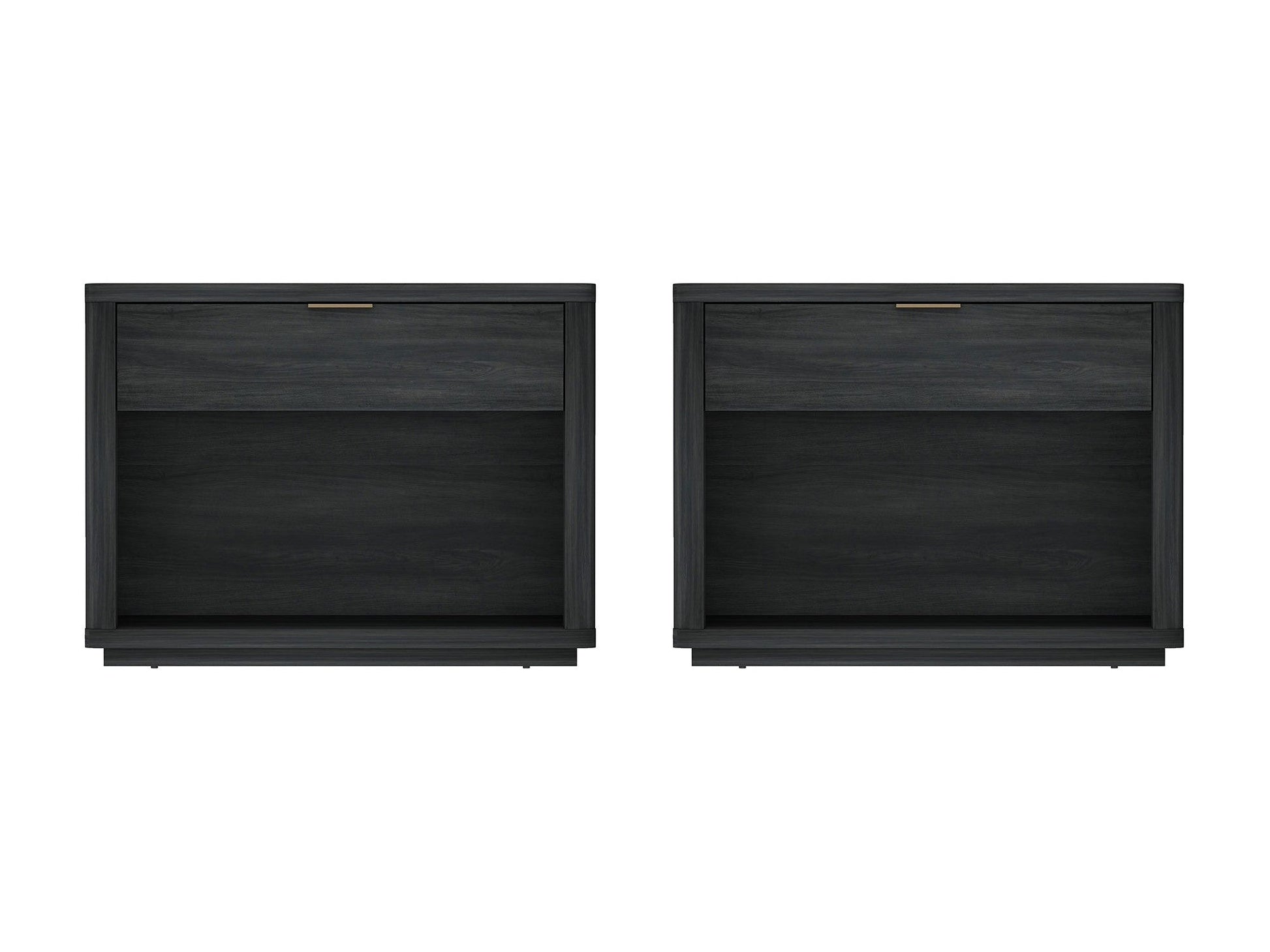 Evelyn 32" Nightstand 2.0 in Charcoal Grey (set of 2) - Ornate Home