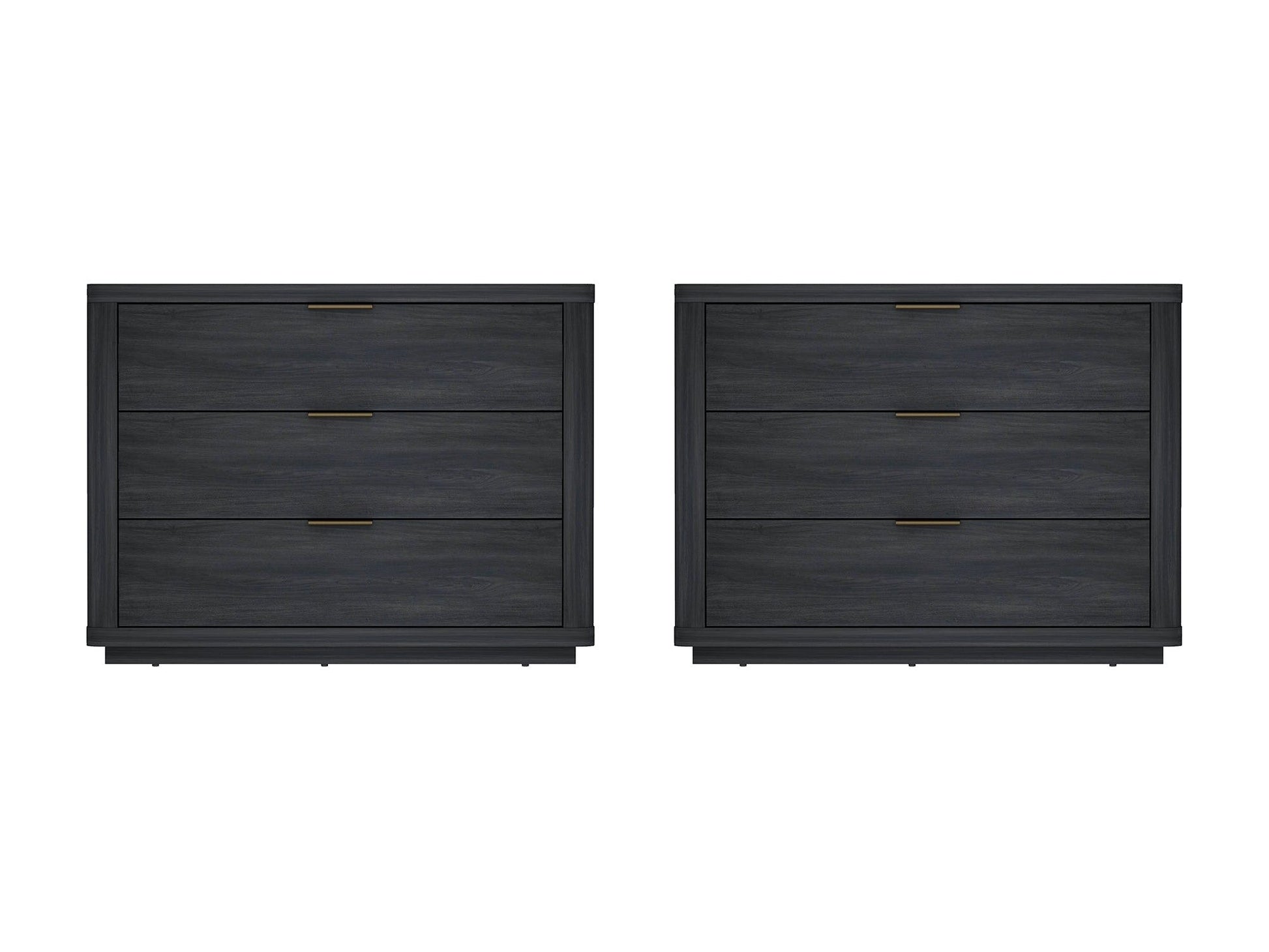 Evelyn 32" Nightstand 4.0 in Charcoal Grey (set of 2) - Ornate Home