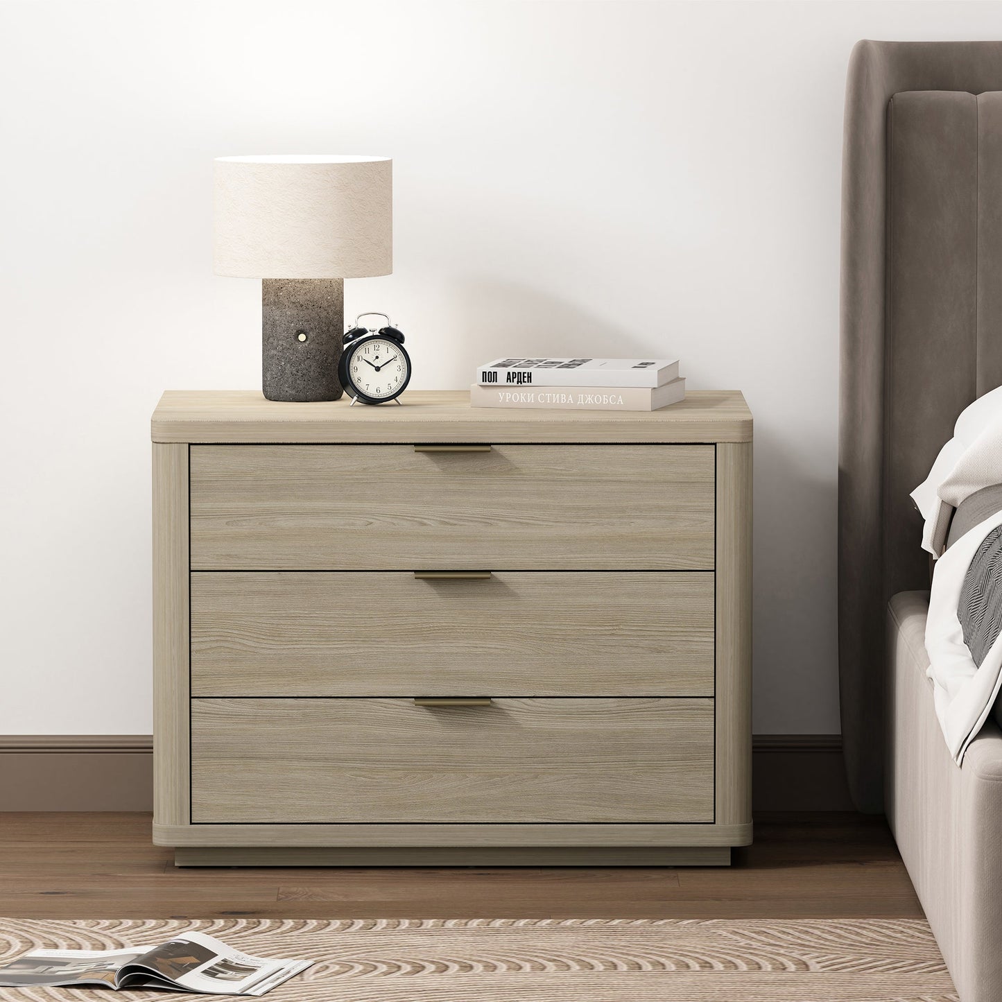Evelyn 32" Nightstand 4.0 in Natural - Ornate Home