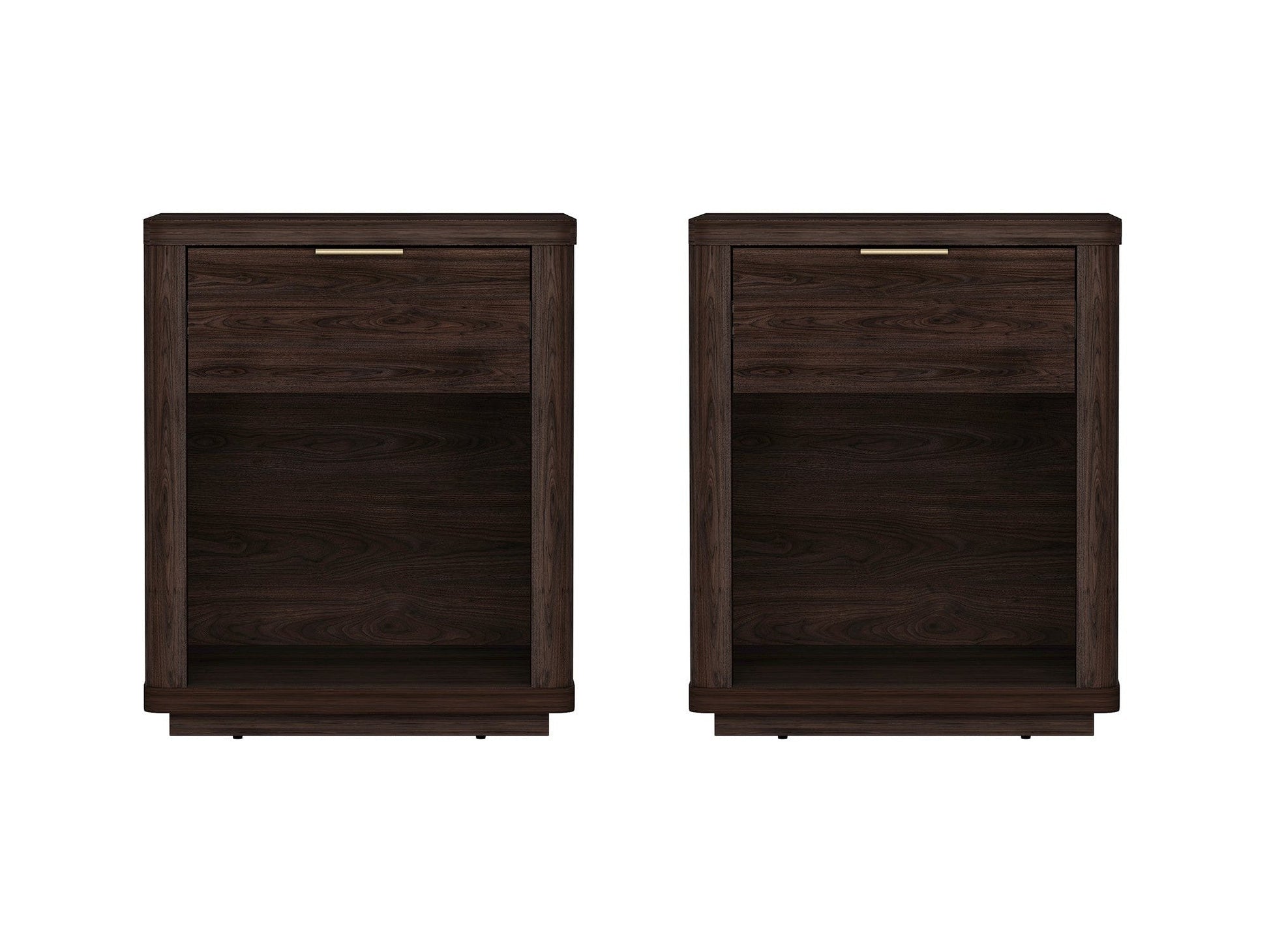 Evelyn Nightstand in Brown (set of 2) - Ornate Home