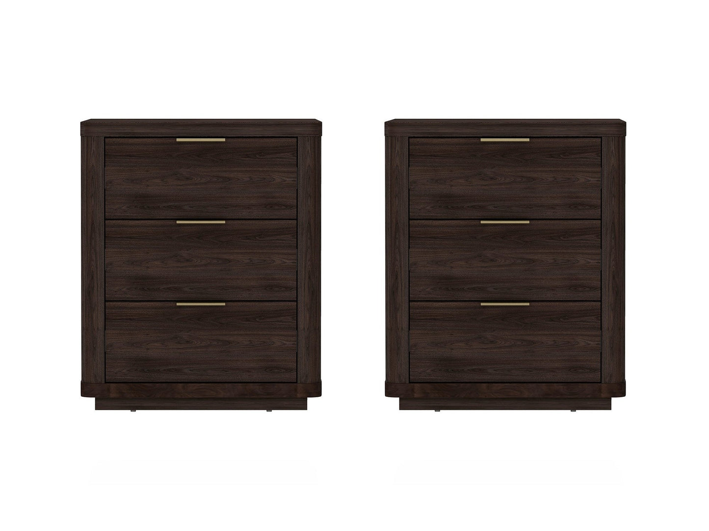 Evelyn Nightstand in Brown (set of 2) - Ornate Home