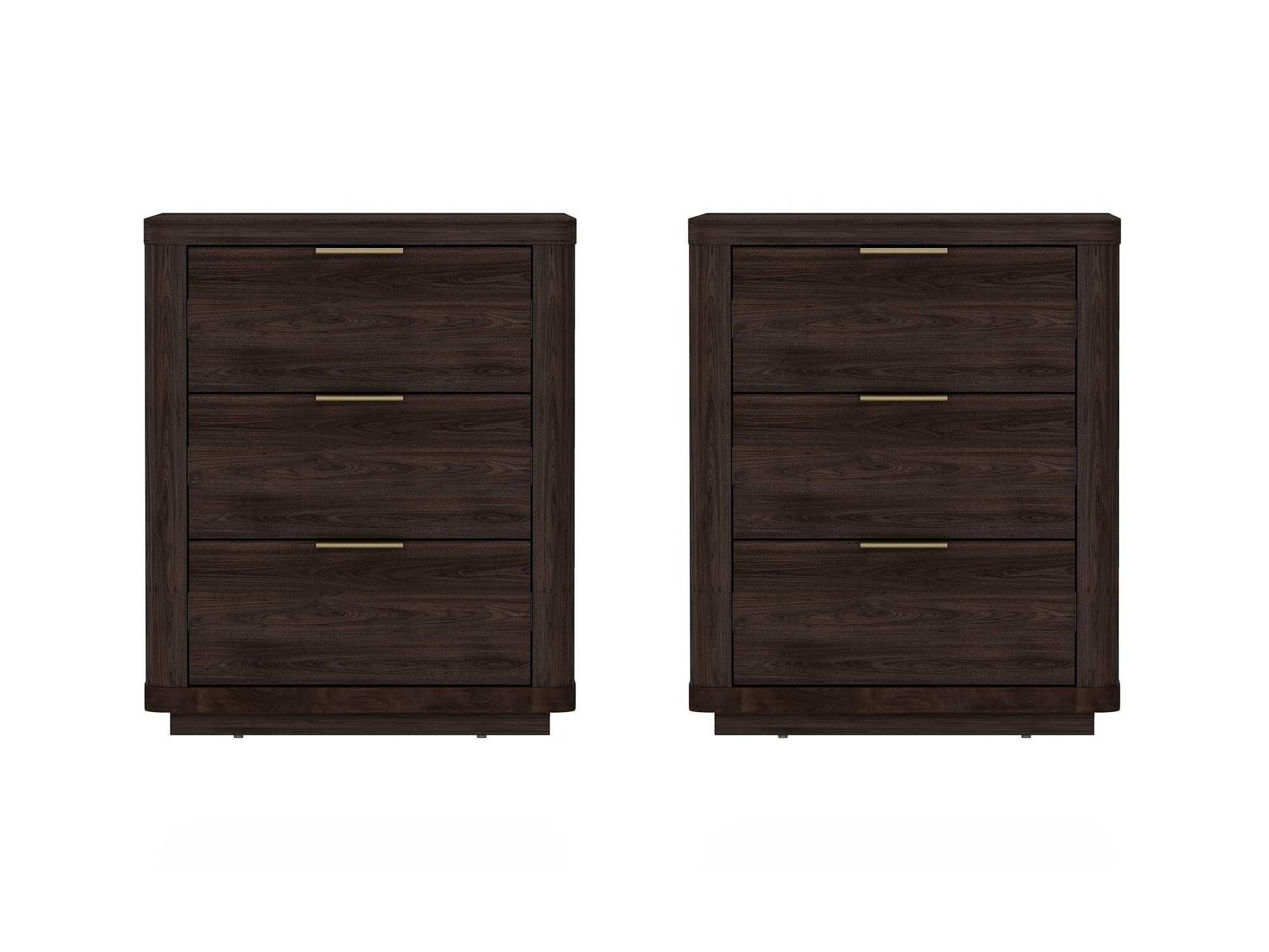 Evelyn Nightstand in Brown (set of 2) - Ornate Home