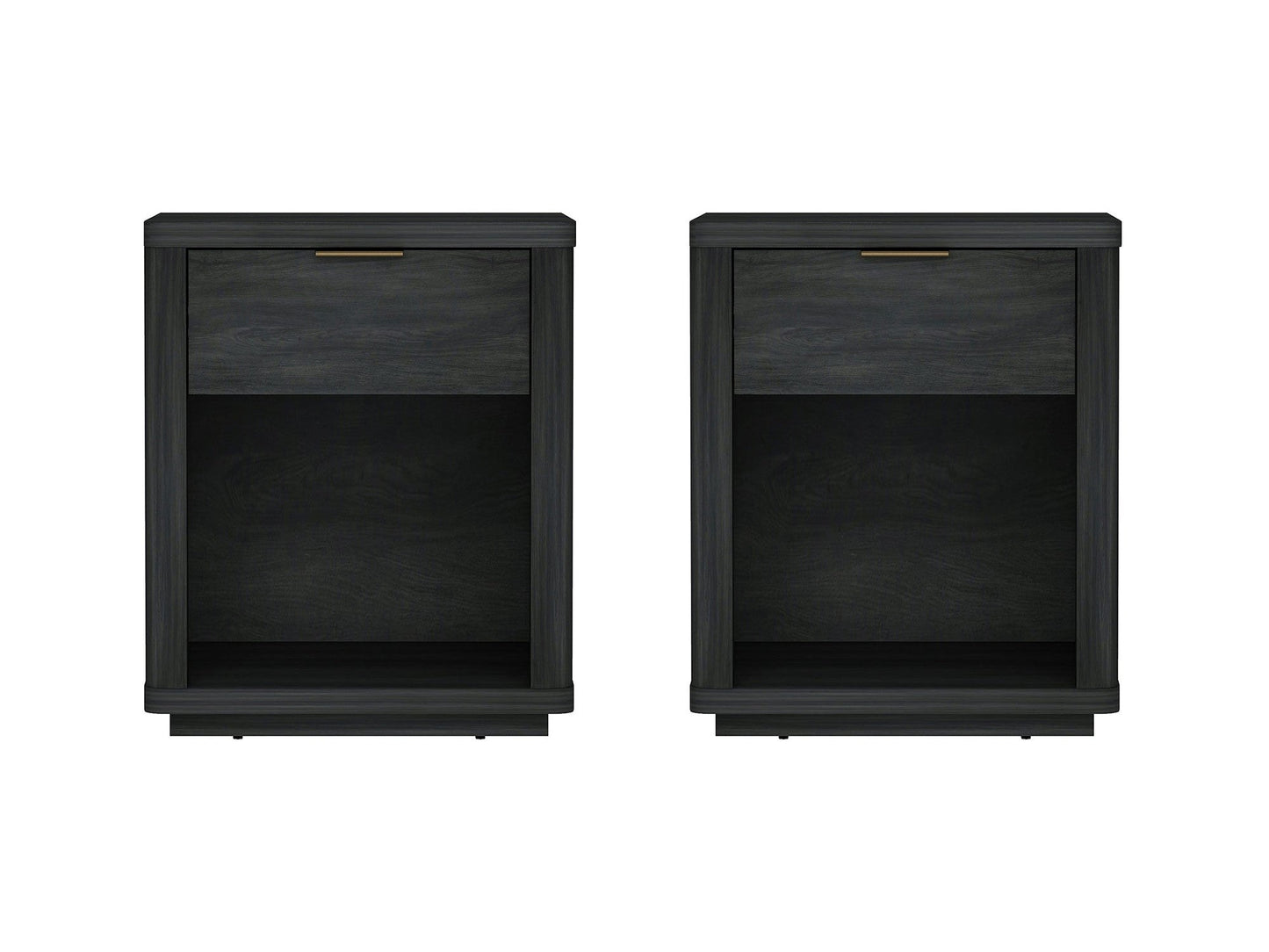 Evelyn Nightstand in Charcoal Grey (set of 2) - Ornate Home