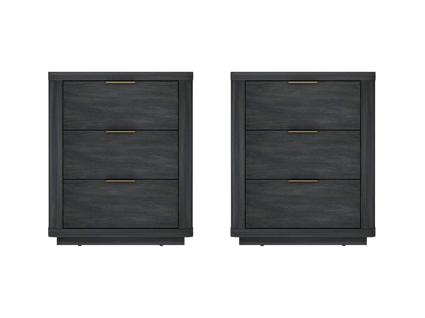 Evelyn Nightstand in Charcoal Grey (set of 2) - Ornate Home