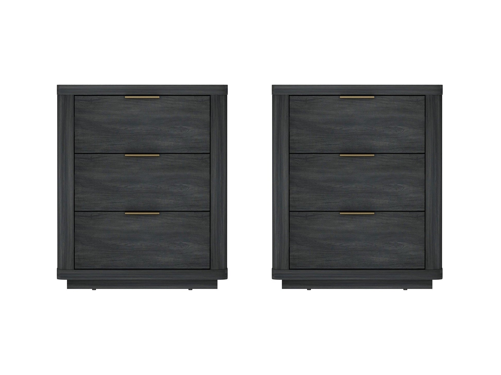 Evelyn Nightstand in Charcoal Grey (set of 2) - Ornate Home