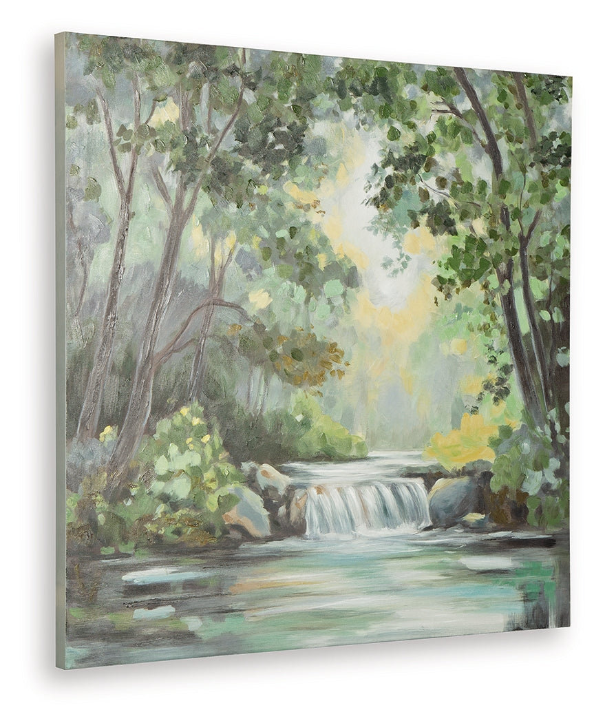 Evermaddick Green/Gray/White Wall Art- Viva Furn