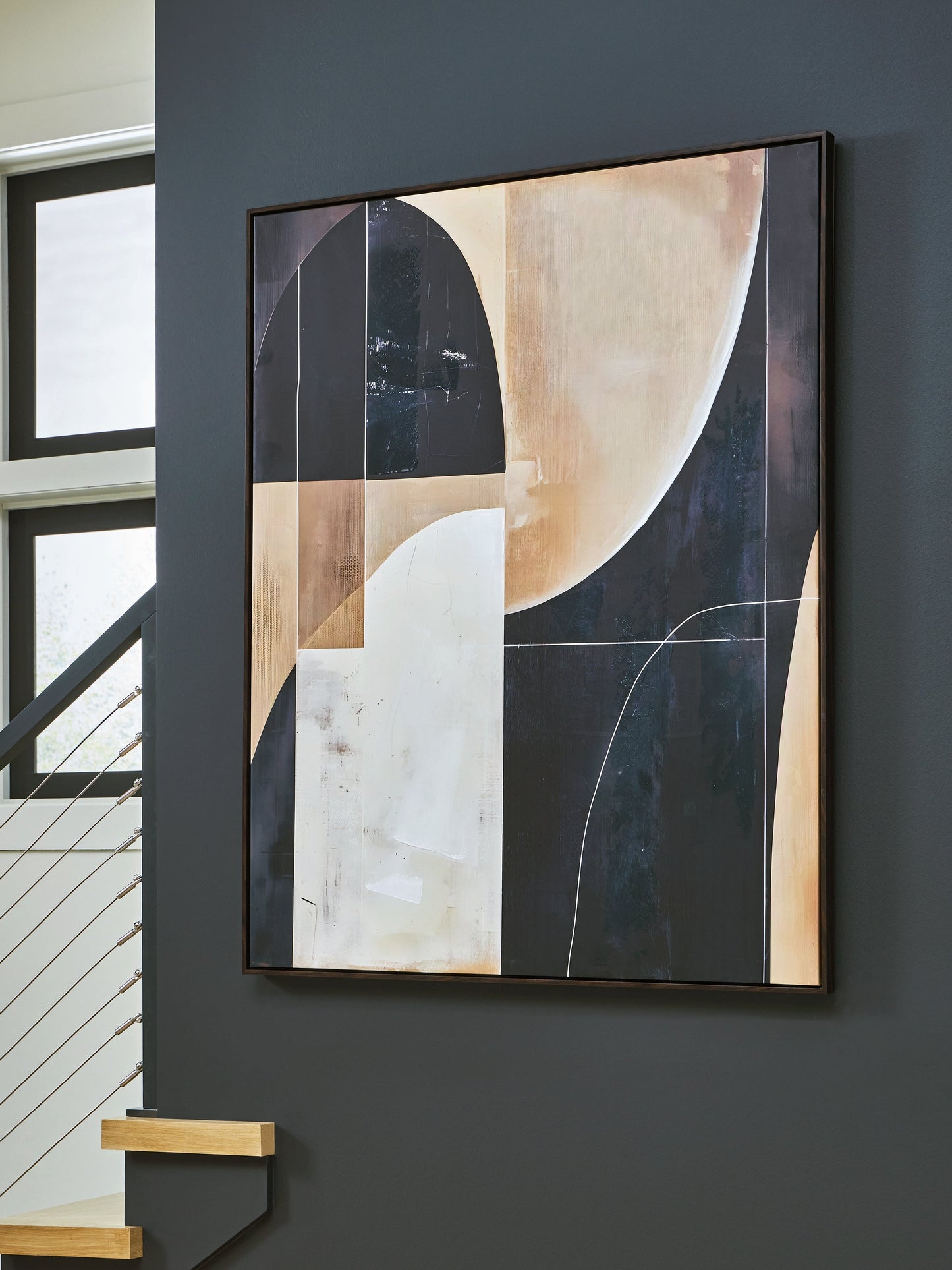 Ewanford Black/Brown/Tan Wall Art- Viva Furn