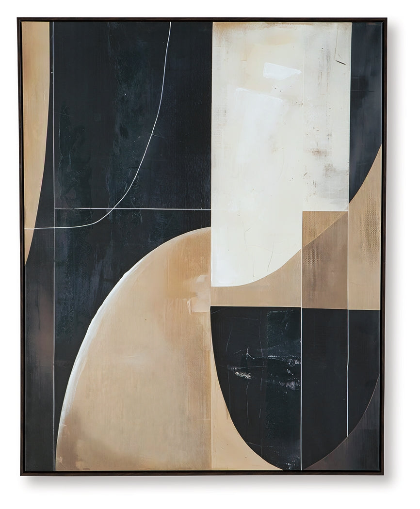 Ewanford Black/Brown/Tan Wall Art- Viva Furn