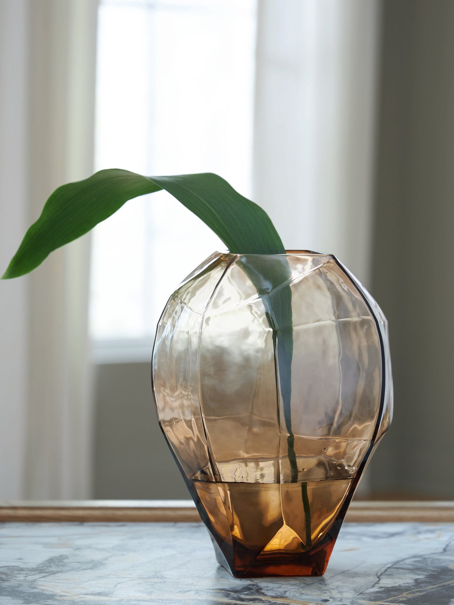 Ewart Light Brown Vase- Viva Furn