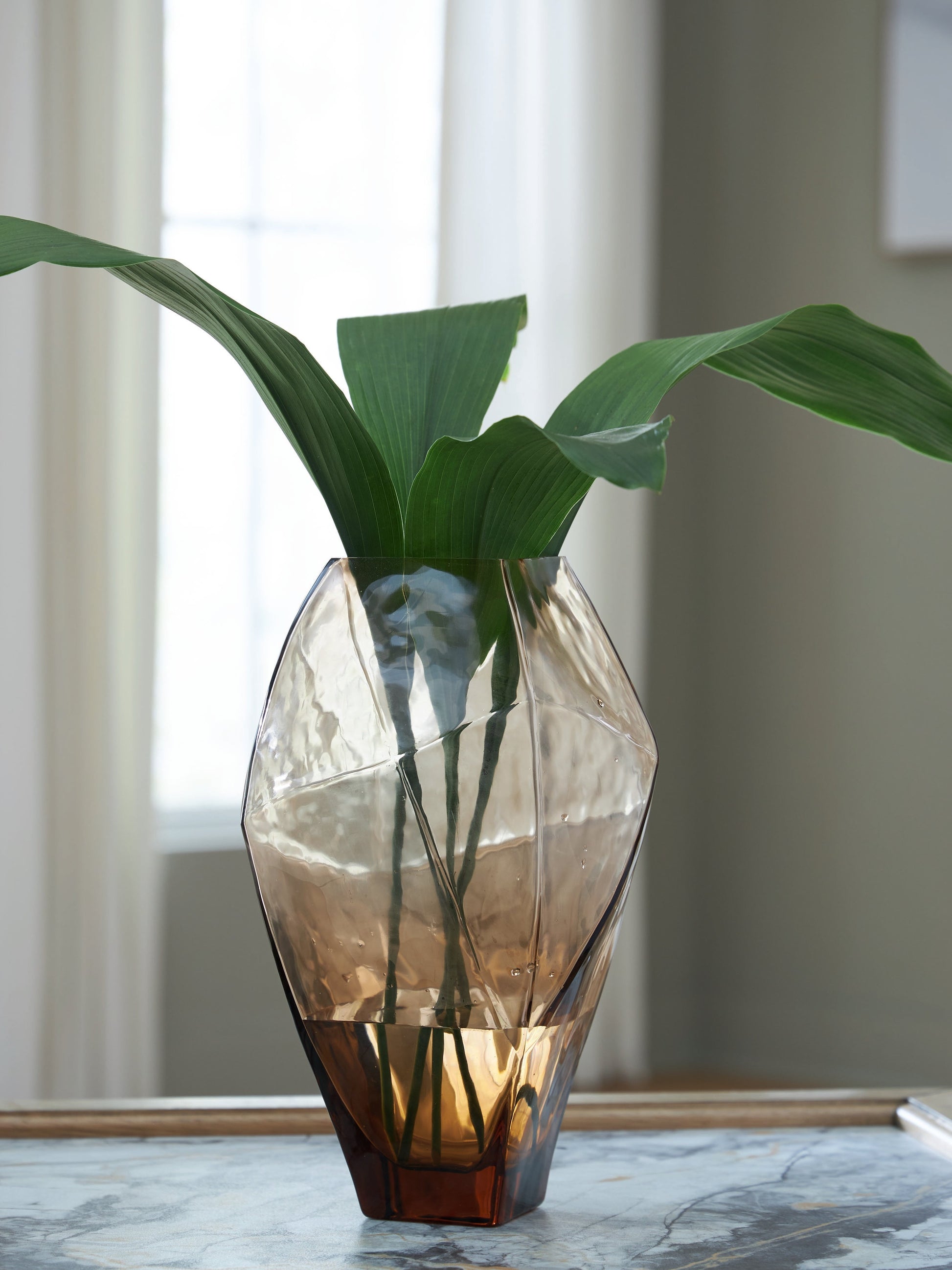 Ewart Light Brown Vase- Viva Furn