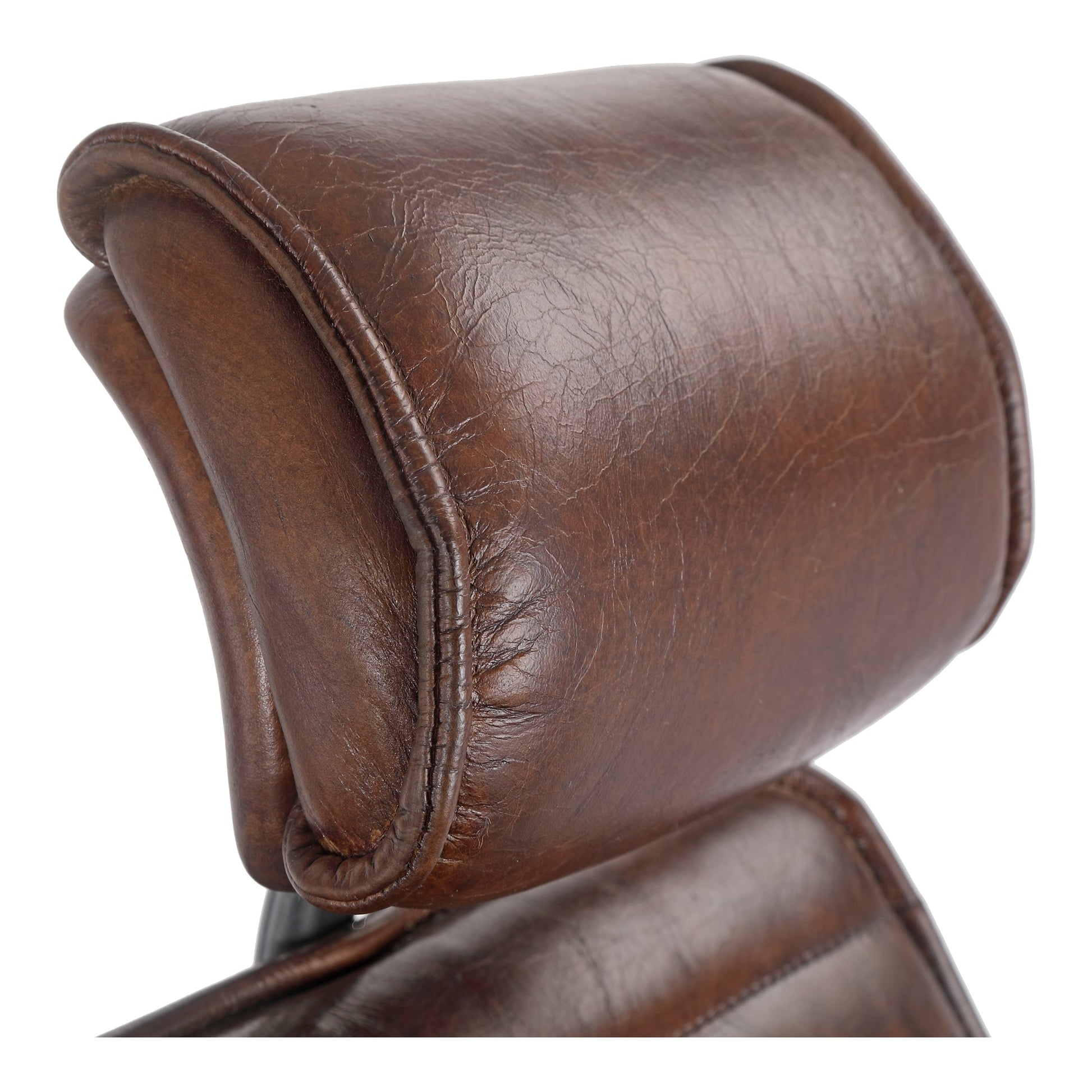 Executive Dark Brown Leather Office Chair - Ornate Home