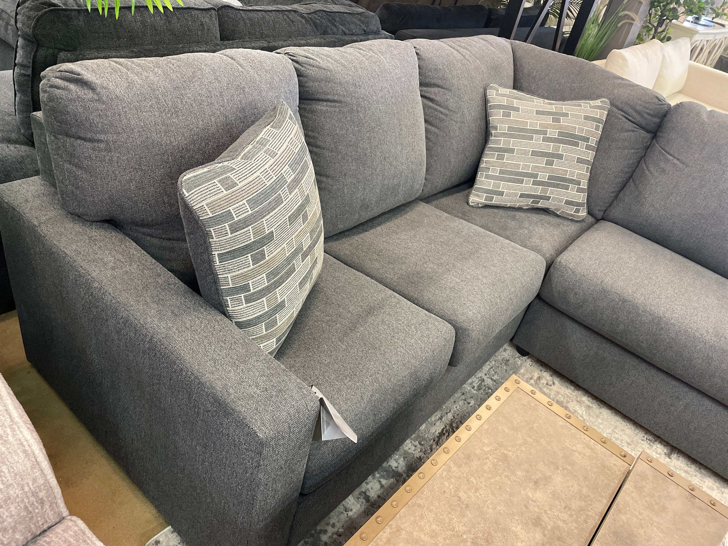 Edenfield Charcoal 3pc Sectional w/ Chaise