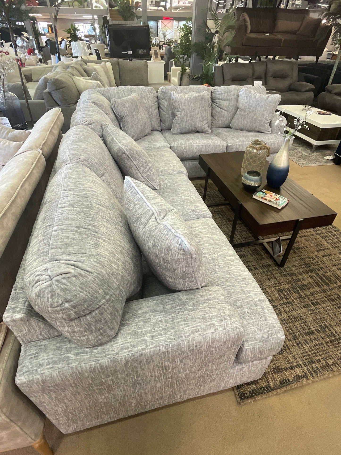 Playwrite Gray 4pc Sectional Sofa