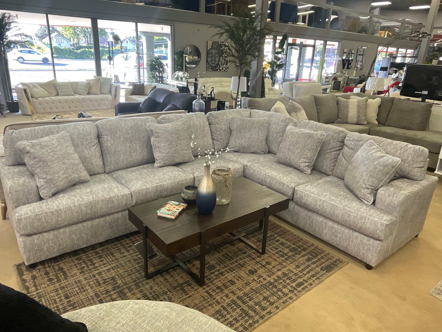 Playwrite Gray 4pc Sectional Sofa