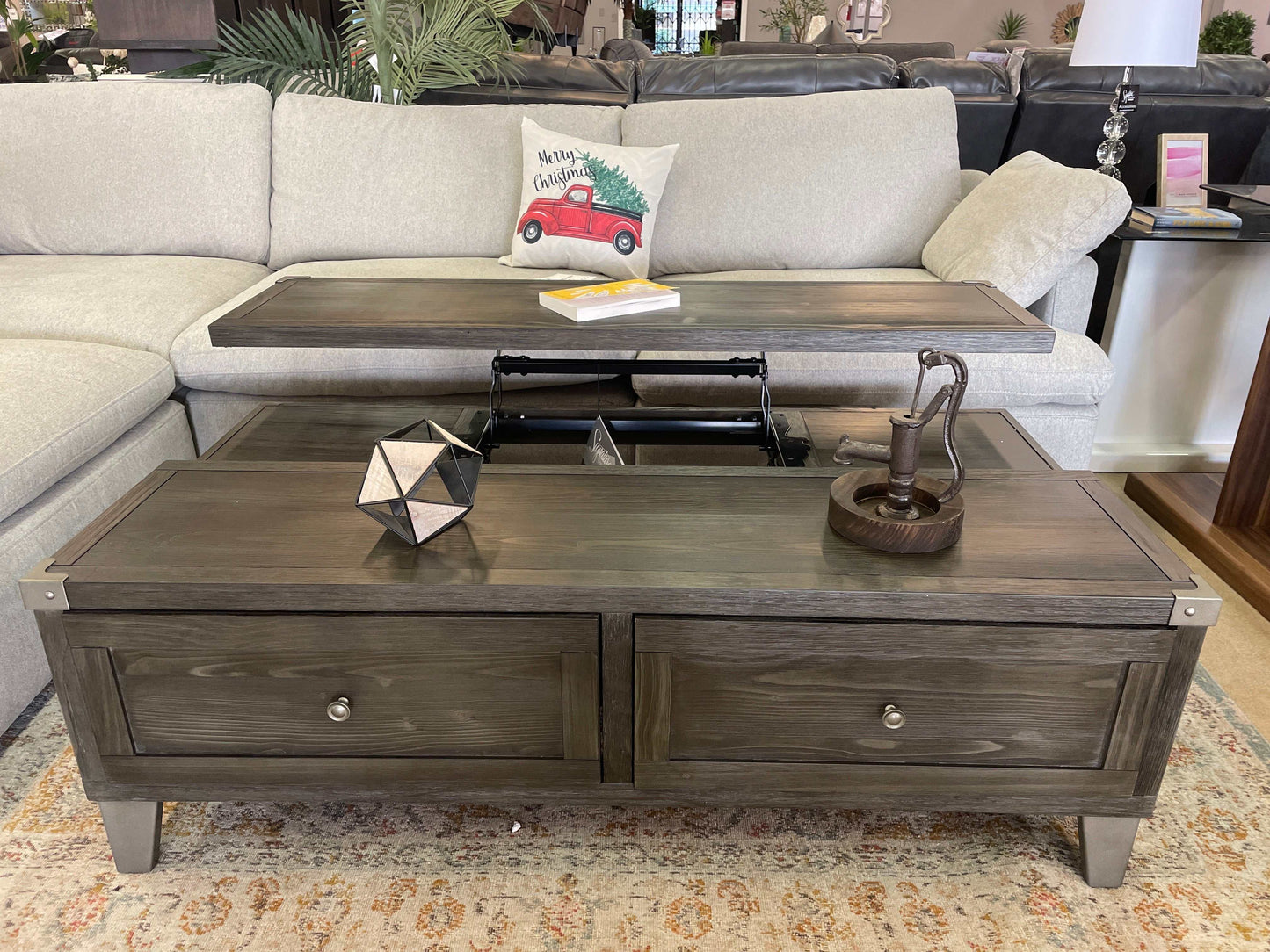 Todoe Dark Gray Lift Top Coffee Table