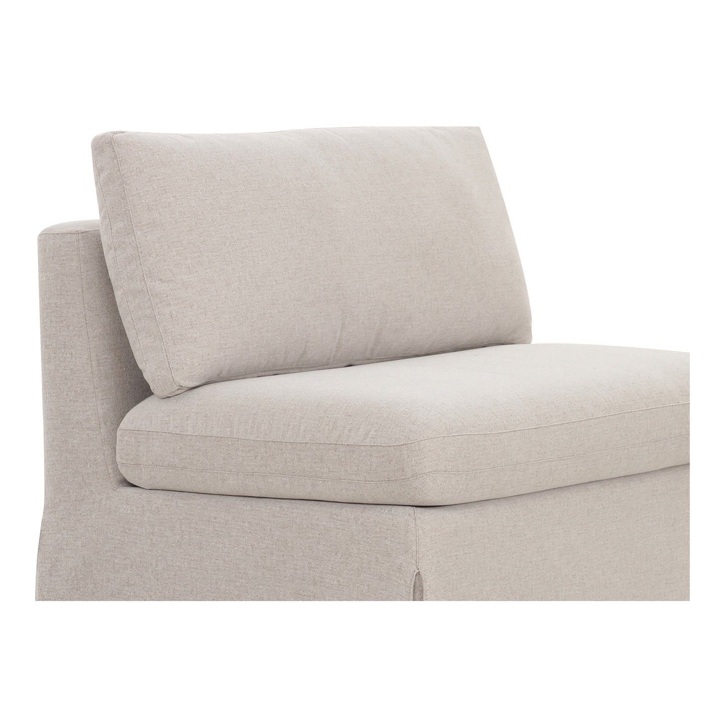 Fable Beige Slipcover Dining Chair and Half - Ornate Home