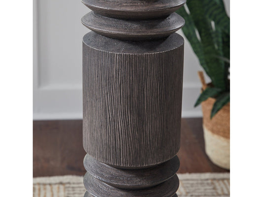 Fainwell Distressed Black Poly Floor Lamp- Viva Furn
