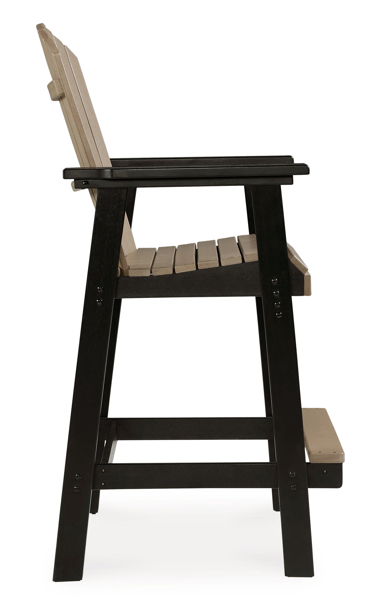Fairen Trail Black/Driftwood Outdoor Counter Height Dining Table with 2 Barstools - Ornate Home