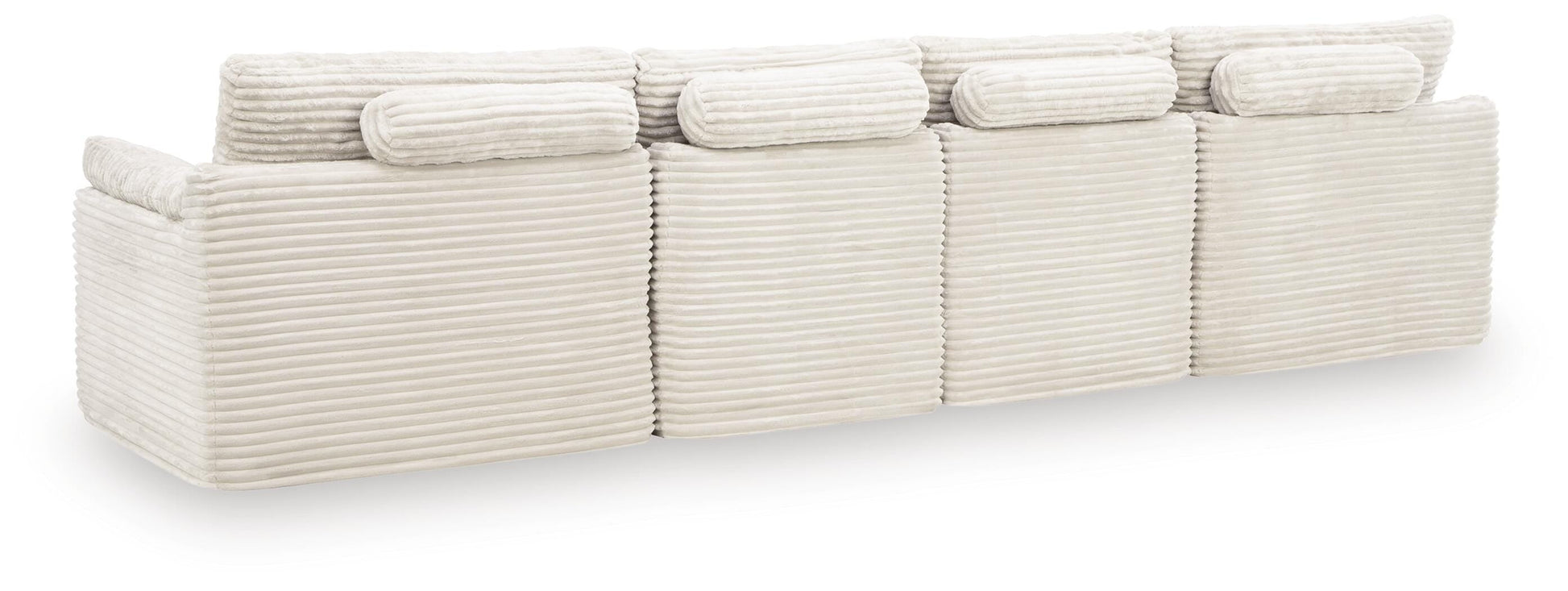 Fannin Ivory 4-Piece Sectional with Ottoman- Viva Furn