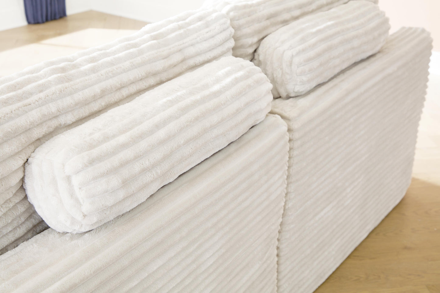 Fannin Ivory 4-Piece Sectional with Ottoman- Viva Furn