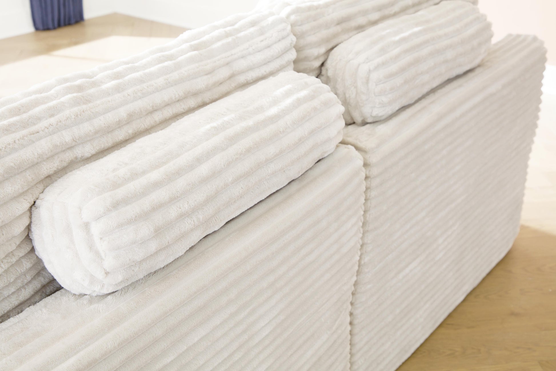 Fannin Ivory 4-Piece Sectional with Ottoman- Viva Furn