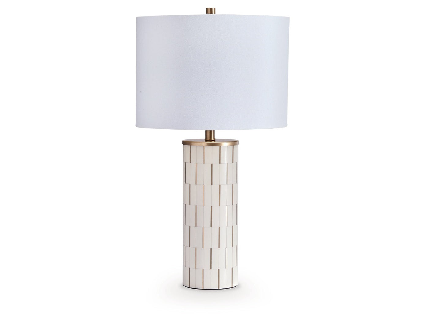 Faridworth White/Gold Poly Table Lamp (1/CN)- Viva Furn