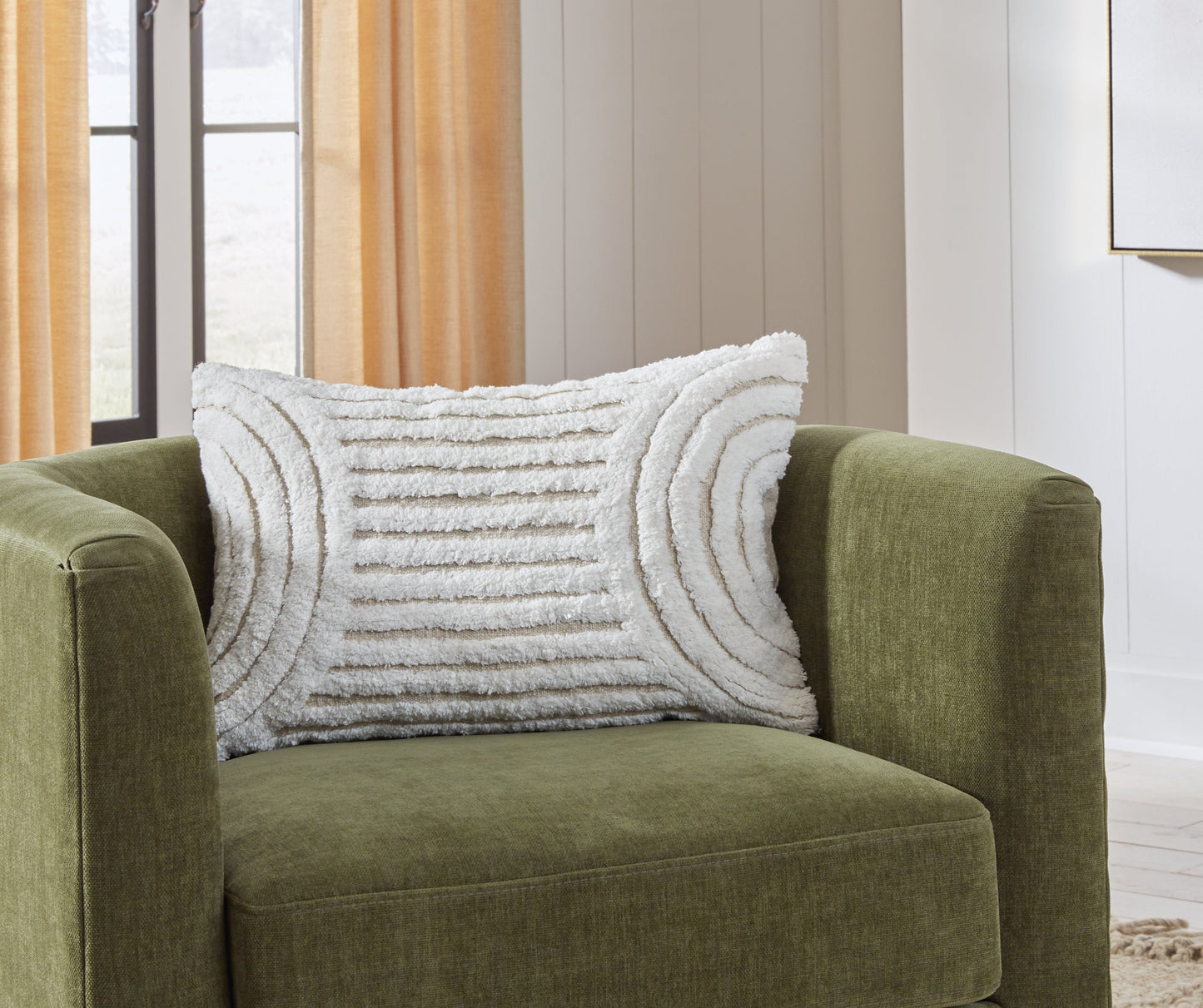 Farissen White/Tan Pillow- Viva Furn