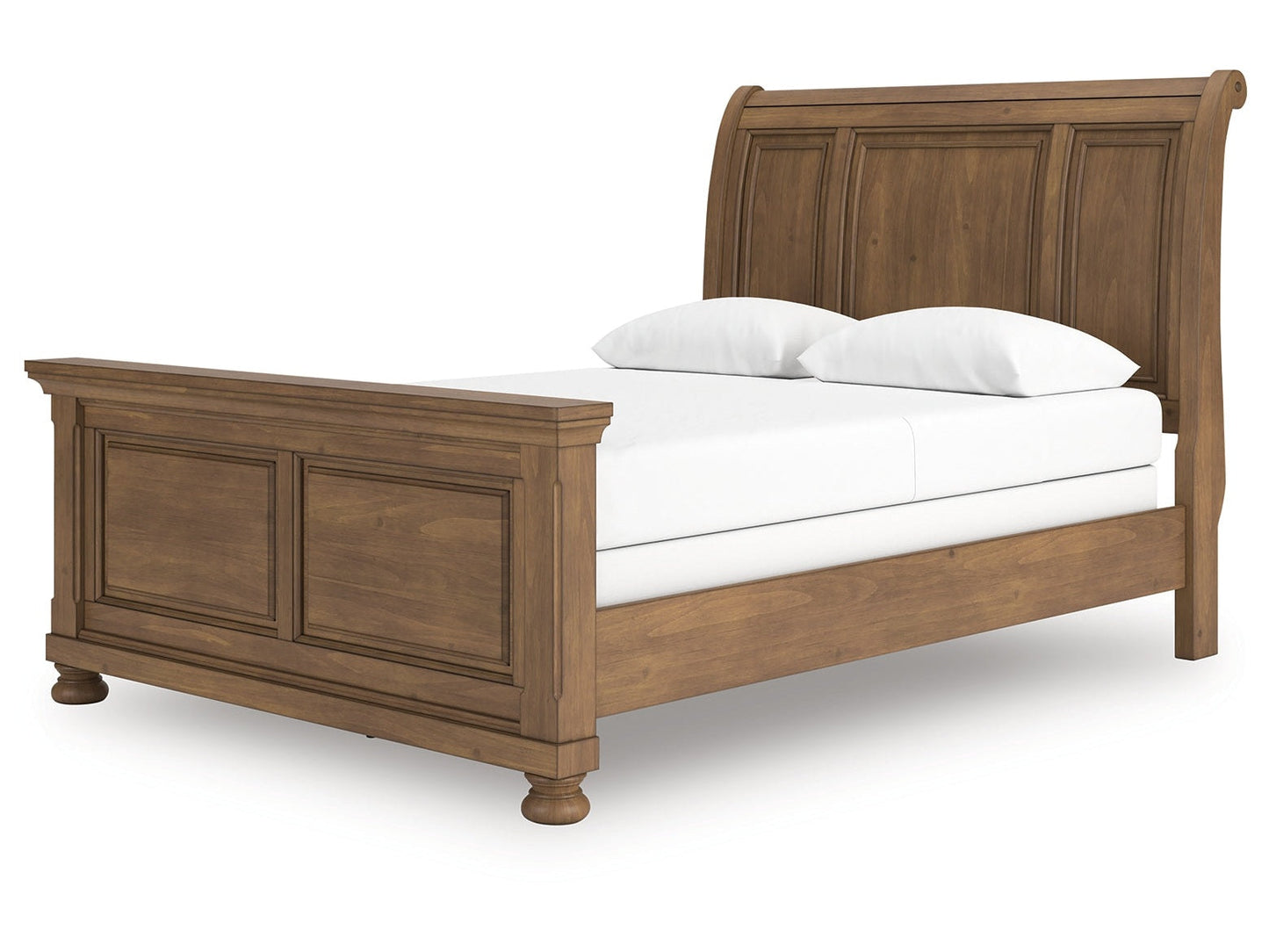 Feddinger Medium Brown Queen Sleigh Bed- Viva Furn