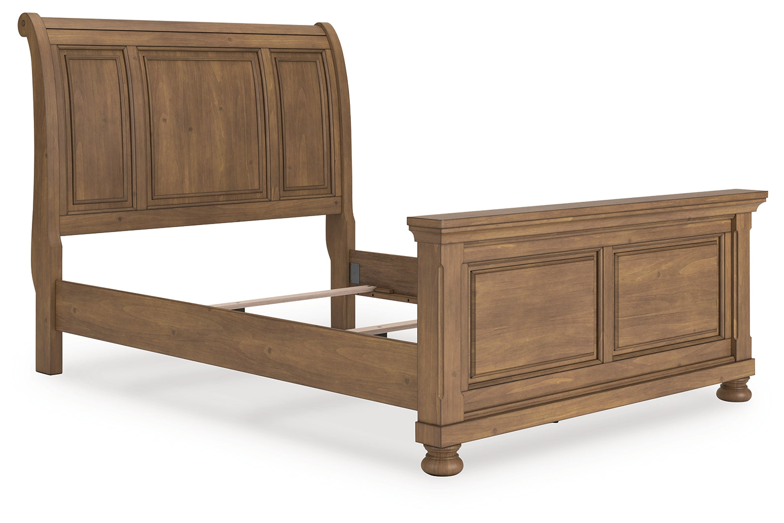 Feddinger Medium Brown Queen Sleigh Bed- Viva Furn