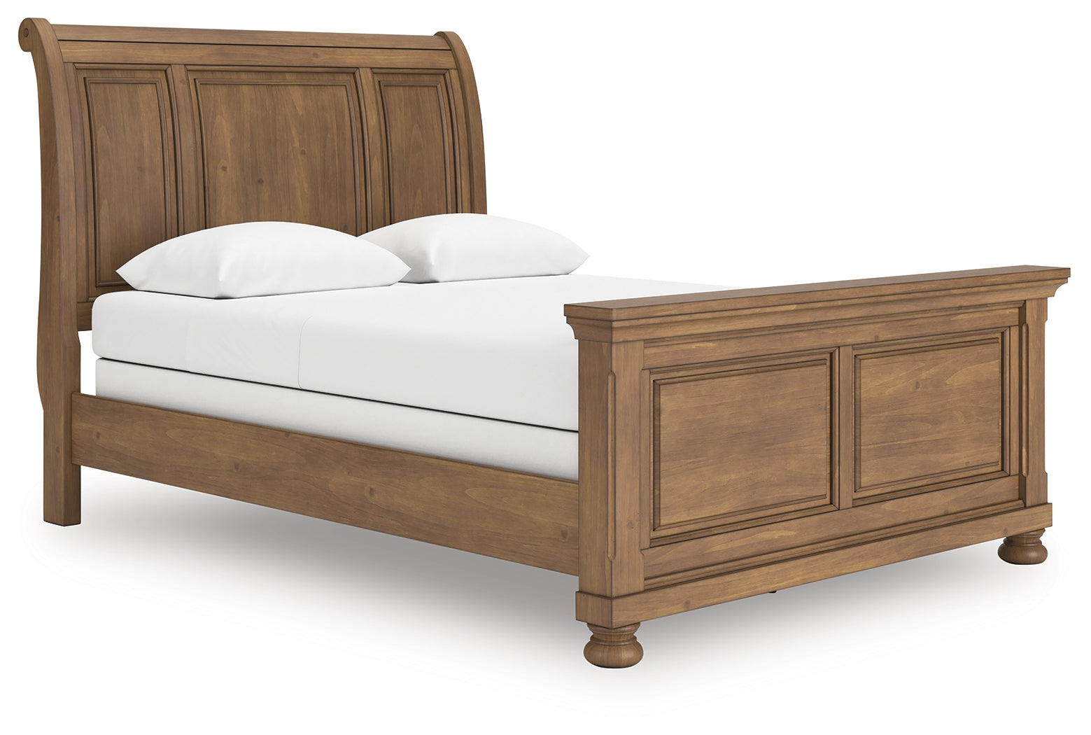 Feddinger Medium Brown Queen Sleigh Bed- Viva Furn