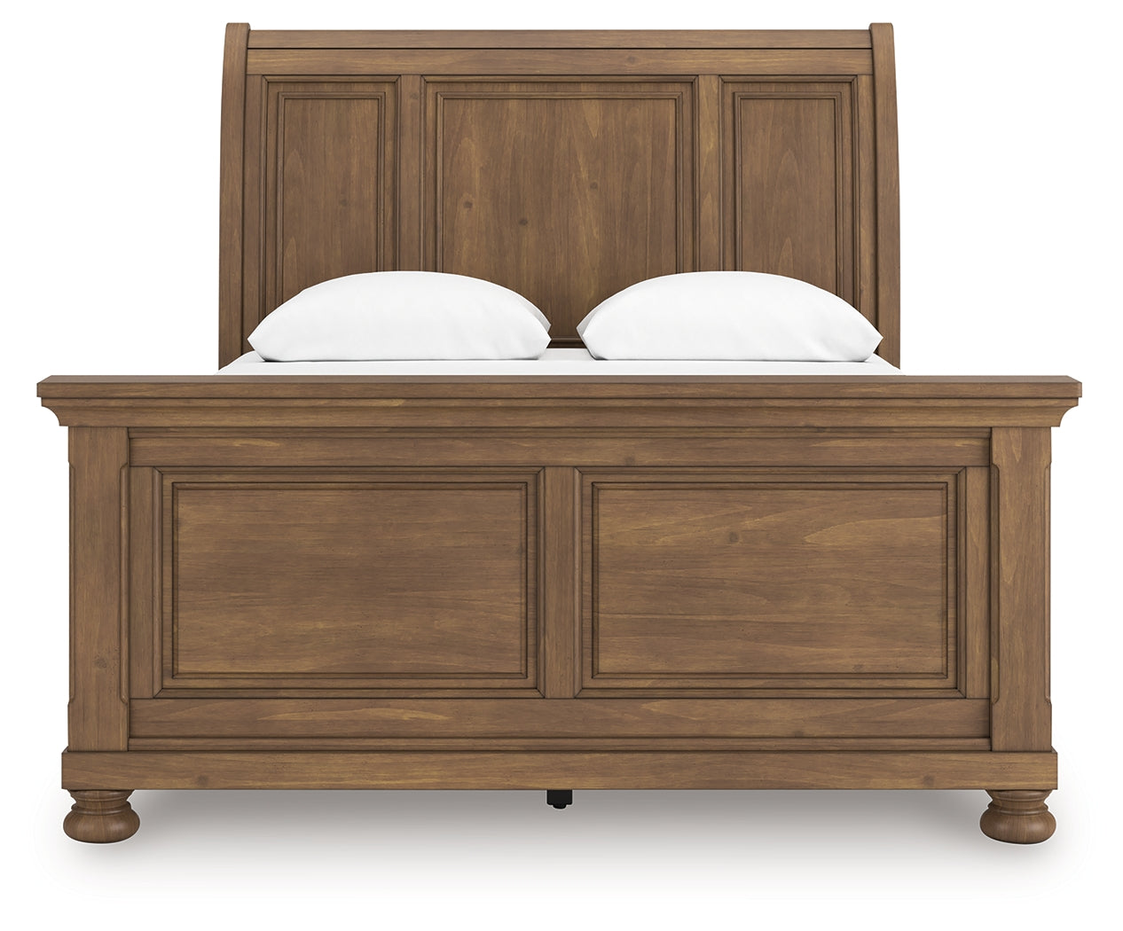 Feddinger Medium Brown Queen Sleigh Bed- Viva Furn