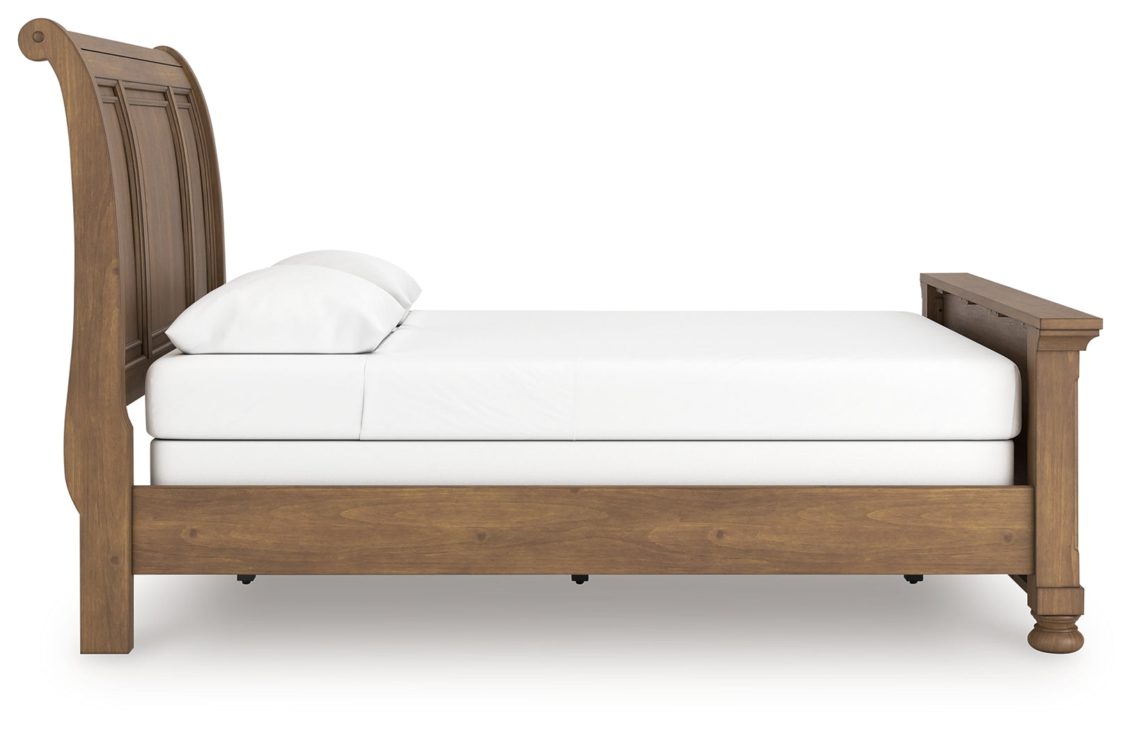 Feddinger Medium Brown Queen Sleigh Bed- Viva Furn