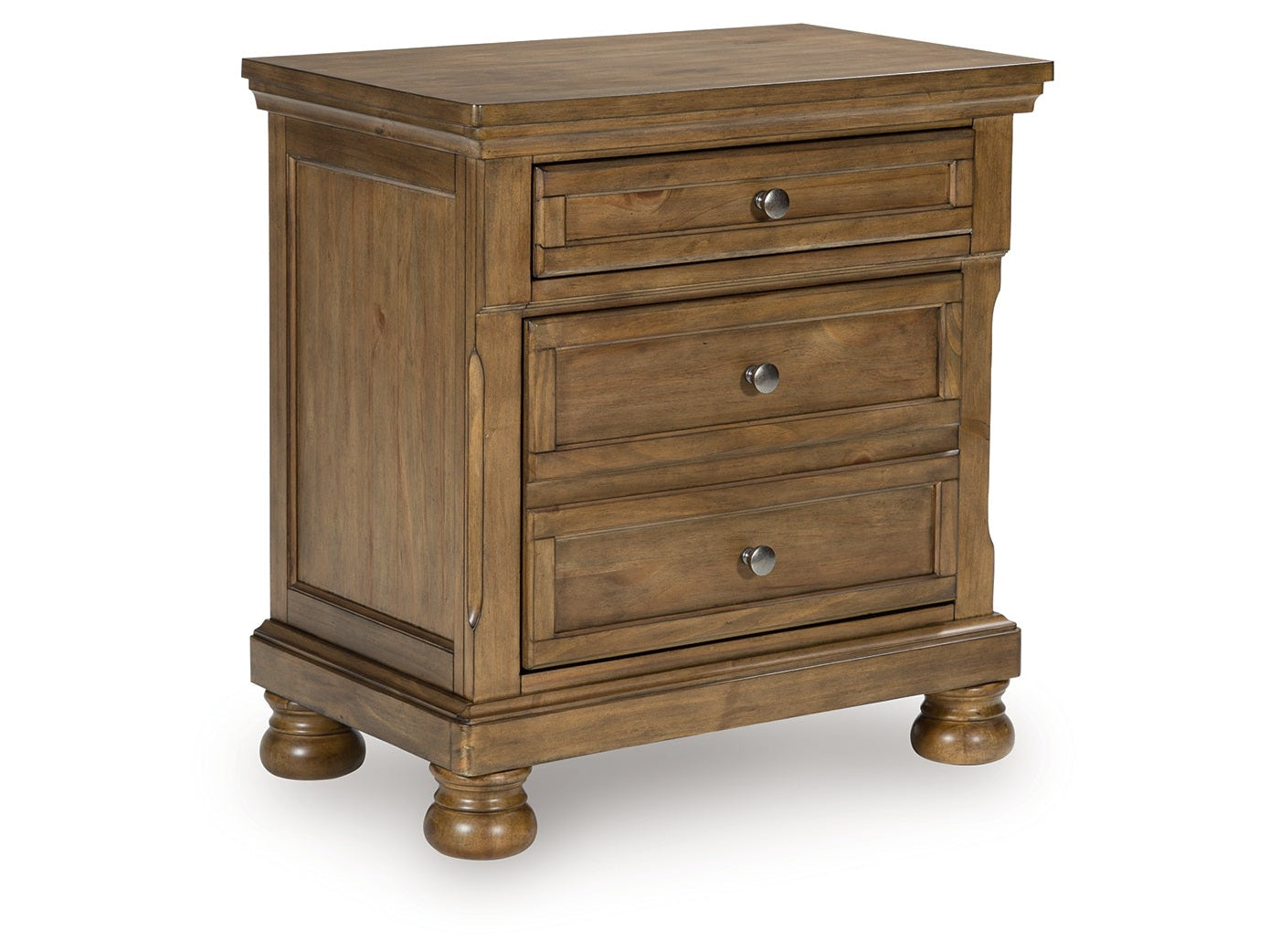 Feddinger Medium Brown Two Drawer Nightstand- Viva Furn