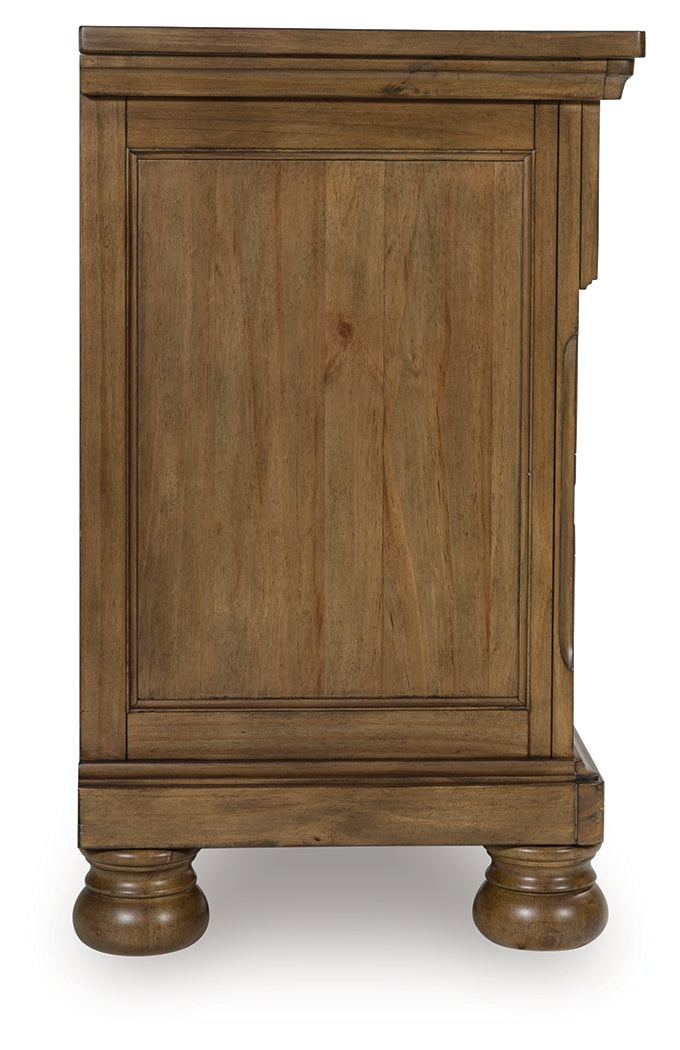 Feddinger Medium Brown Two Drawer Nightstand- Viva Furn